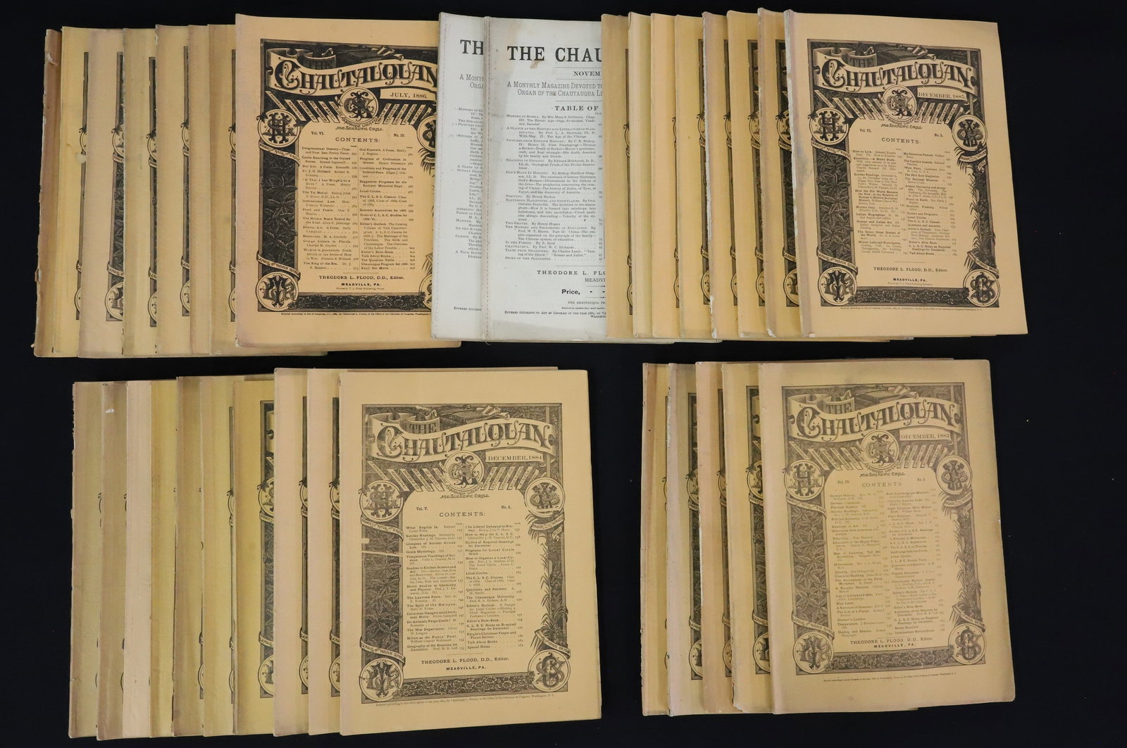 LOT OF "THE CHAUTAUQUAN", 19TH C. (1 of 7)