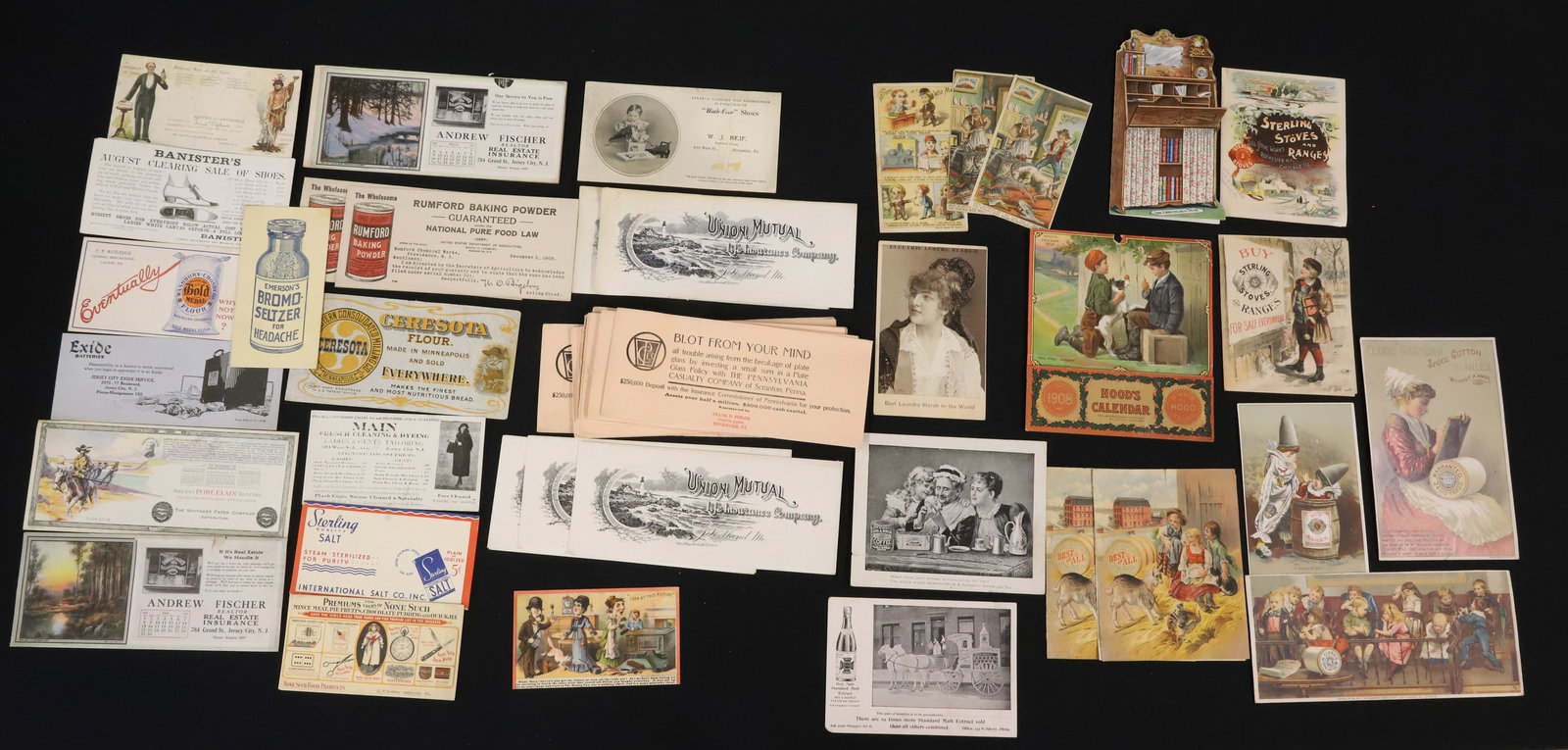 LOT OF ADVERTISING BLOTTERS AND TRADE CARDS (1 of 4)