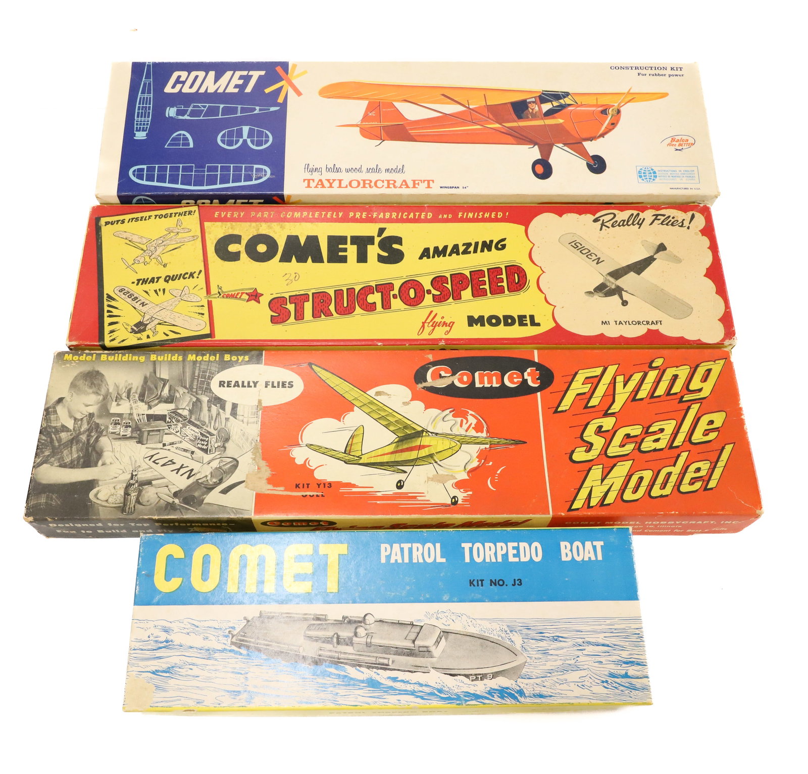 LOT OF (4) COMET SCALE MODELS, AIRPLANES / BOAT (1 of 5)