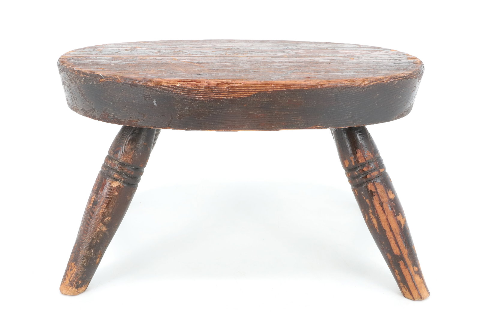 WOODEN OVAL FOOTSTOOL (1 of 4)