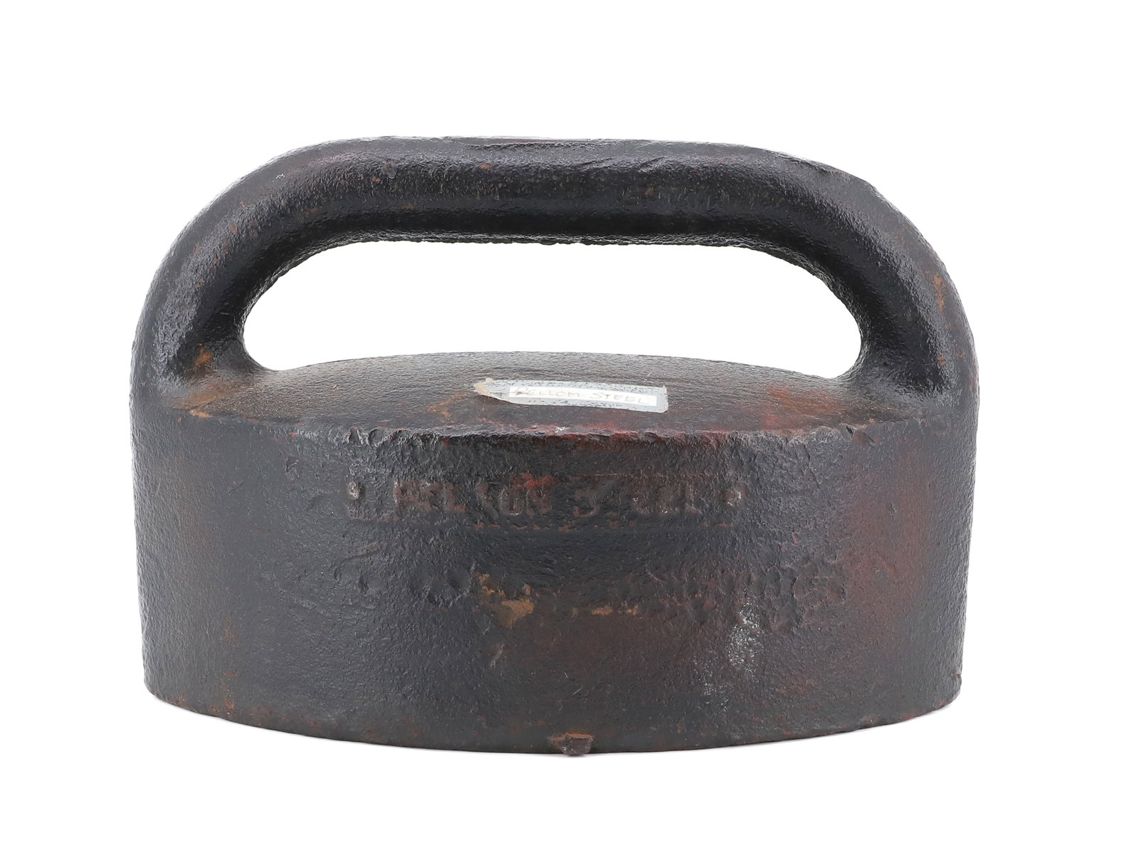 RARE HEAVY PELLOM STEEL DOUBLE-POINT IRON: NAME EMBOSSED ON SIDE. WEIGHS 67 LBS. 9" X 12". PLEASE READ CAREFULLY - ITEMS MUST BE PAID FOR THROUGH LIVE AUCTIONEERS OR WITH CASH OR CHECK IN PERSON - Terms for Purchasing and Shipping of Auction