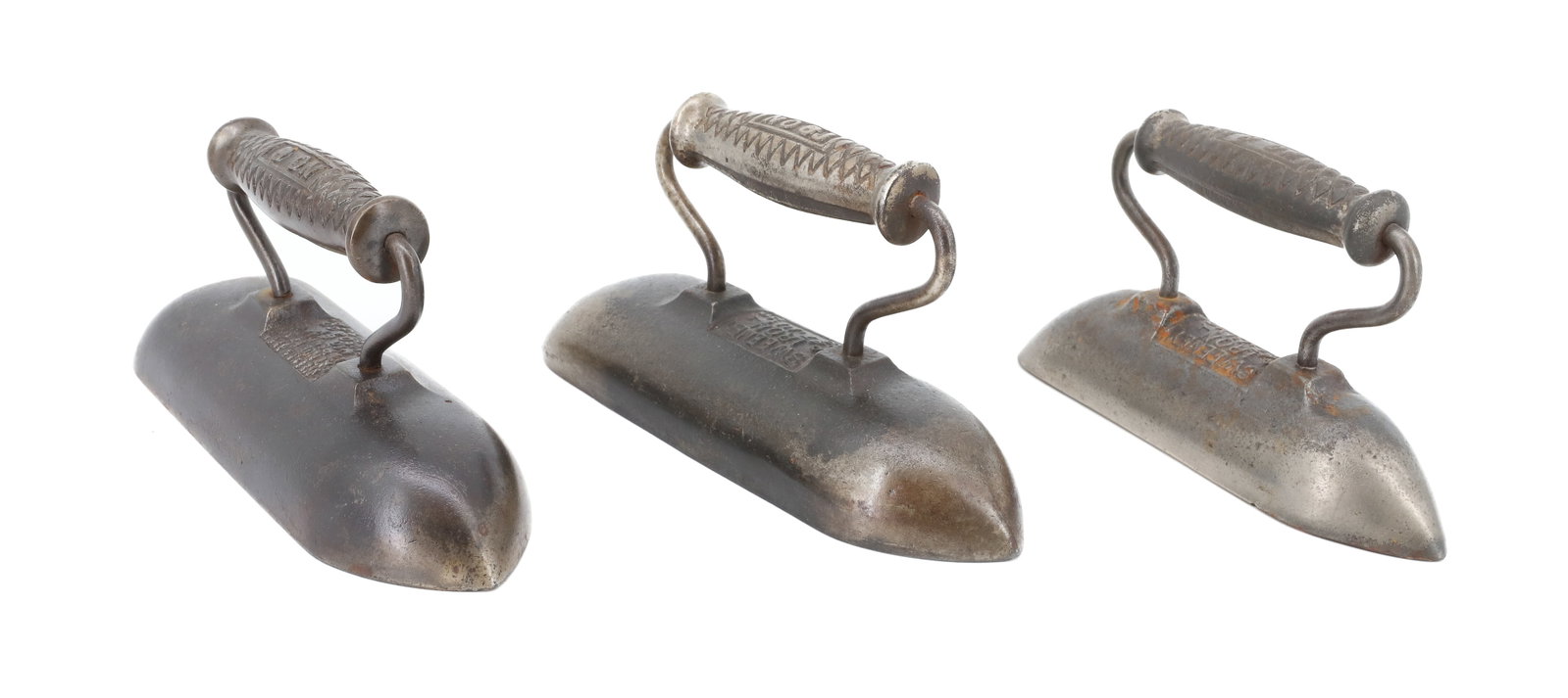 (3) SWEENEY IRONS: (2) #6 PITTSBURGH, PA. MFG. BAIRD CO. PITTSBURGH. WITH, 6J. 7" TO 8" LENGTHS. PLEASE READ CAREFULLY - ITEMS MUST BE PAID FOR THROUGH LIVE AUCTIONEERS OR WITH CASH OR CHECK IN PERSON - Terms for