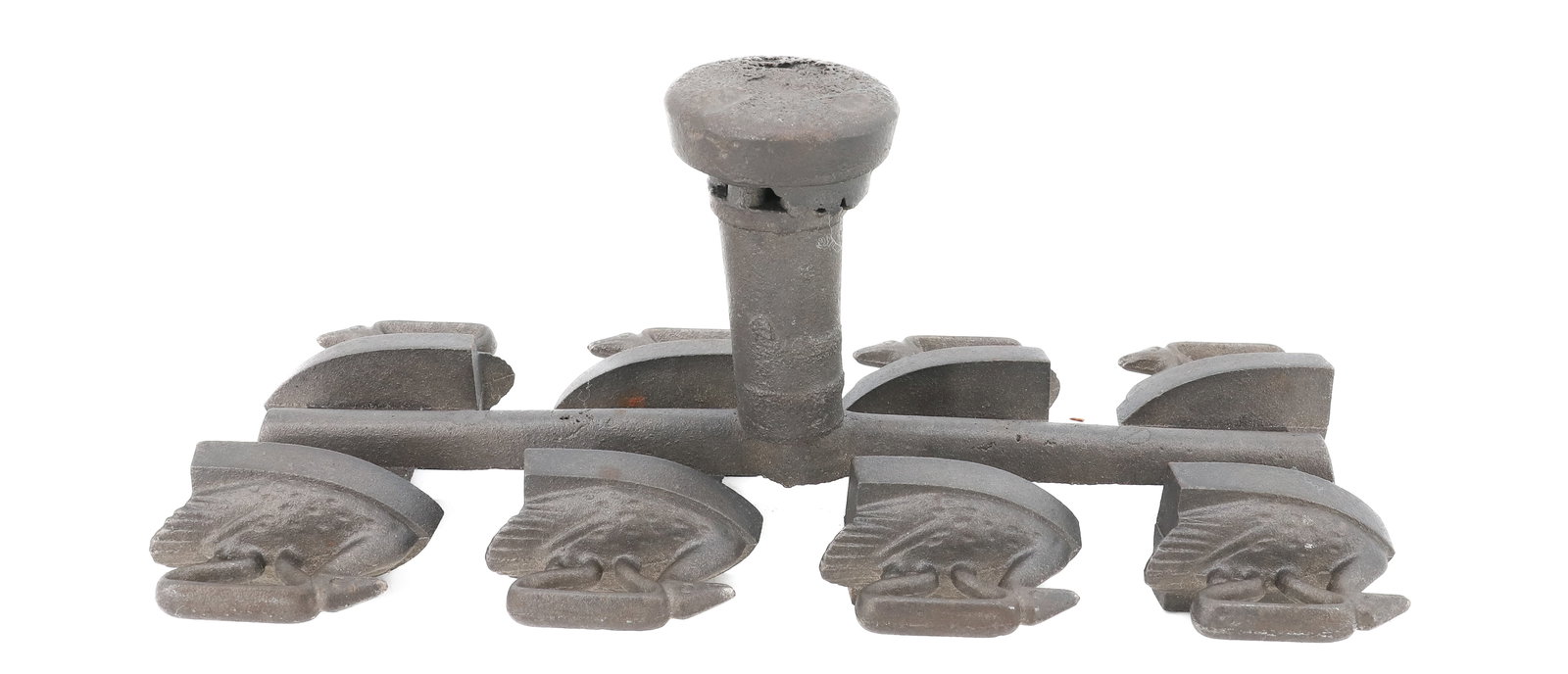 TOY SWAN IRON TREE: (8) CAST SWANS (FACTORY MOLD). 2 1/2". 12" TOTAL LENGTH. PLEASE READ CAREFULLY - ITEMS MUST BE PAID FOR THROUGH LIVE AUCTIONEERS OR WITH CASH OR CHECK IN PERSON - Terms for Purchasing and Shipping of