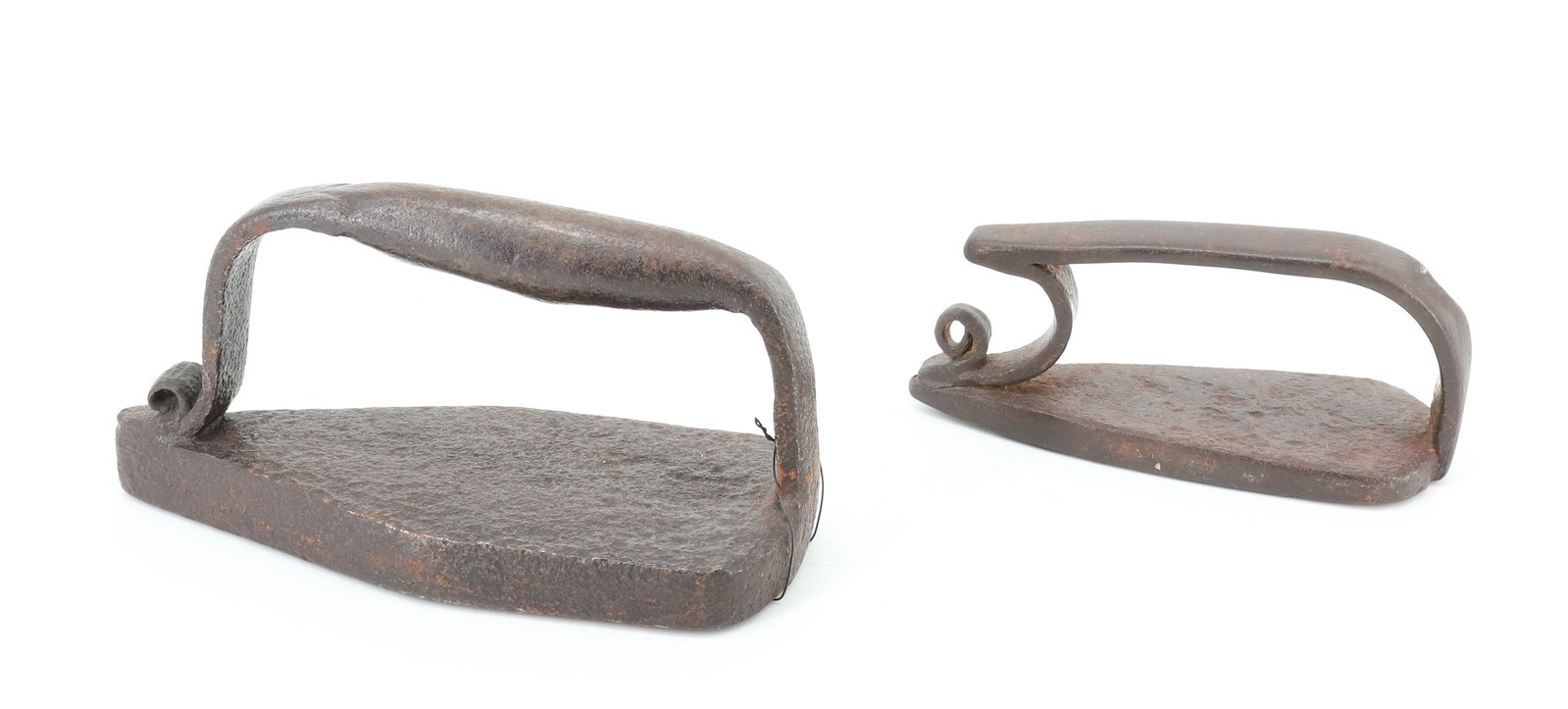 (2) HANDWROUGHT PRIMITIVE IRONS - 2