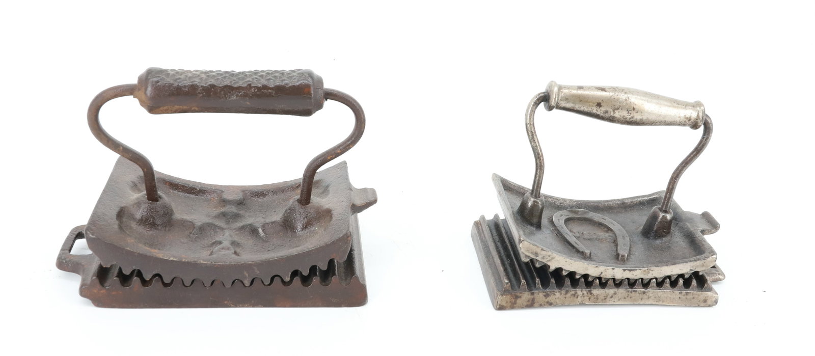 (2) ROCKER / FLUTER IRONS: C.W. WHITFIELD "MAGIC" AND J.B.K. ROCKER FLUTER. 5" AND 5 3/4" LENGTHS. PLEASE READ CAREFULLY - ITEMS MUST BE PAID FOR THROUGH LIVE AUCTIONEERS OR WITH CASH OR CHECK IN PERSON - Terms for Purchasing a