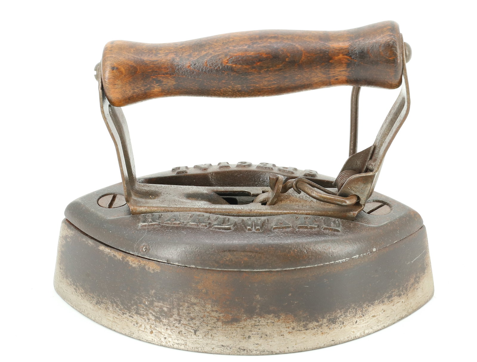 HARDWARE SPECIAL DETACHABLE HANDLE IRON: DOUBLE POINT MRKD. ON TOP. 7" L. PLEASE READ CAREFULLY - ITEMS MUST BE PAID FOR THROUGH LIVE AUCTIONEERS OR WITH CASH OR CHECK IN PERSON - Terms for Purchasing and Shipping of Auction Items. Please