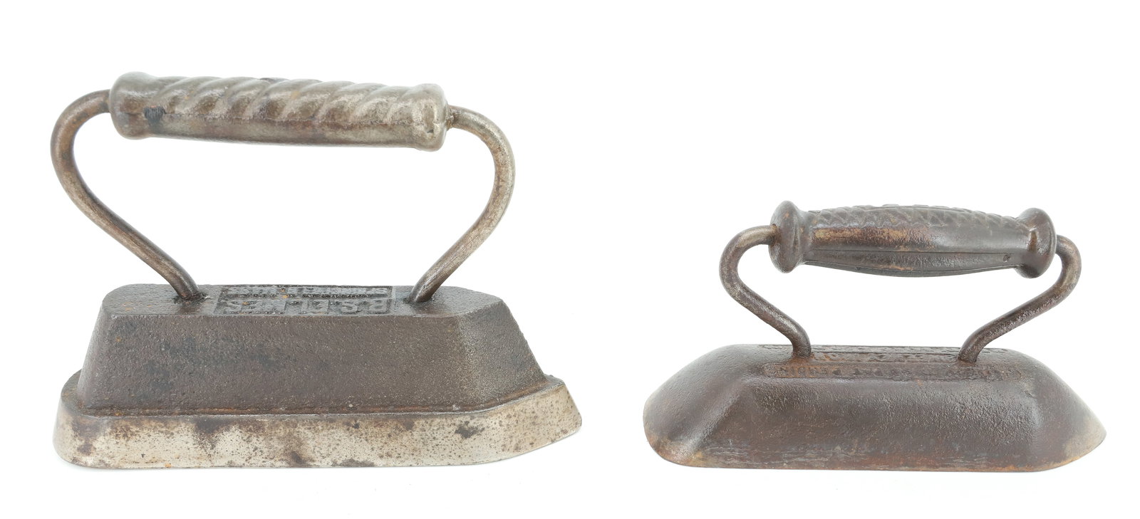 (2) ANTIQUE SEAM IRONS: B.S. ELMS AND SWEENEY #4. 7" AND 8" LENGTHS. PLEASE READ CAREFULLY - ITEMS MUST BE PAID FOR THROUGH LIVE AUCTIONEERS OR WITH CASH OR CHECK IN PERSON - Terms for Purchasing and Shipping of Auction