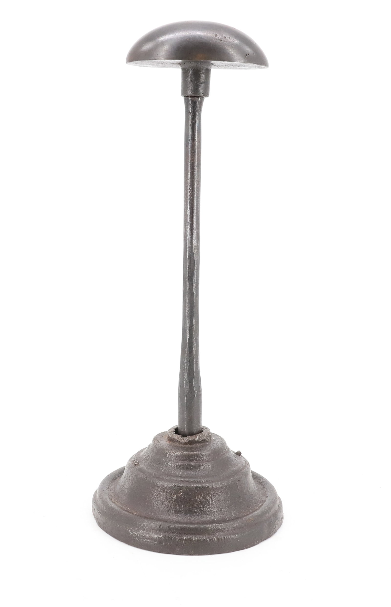 EGG IRON ON STAND: LARGE SIZE EGG 4 1/2" L. 15" H. REMOVABLE BASE. PLEASE READ CAREFULLY - ITEMS MUST BE PAID FOR THROUGH LIVE AUCTIONEERS OR WITH CASH OR CHECK IN PERSON - Terms for Purchasing and Shipping of Auction