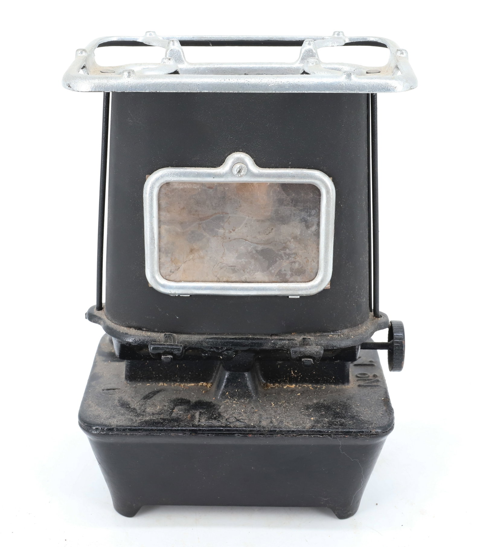 L & H CAST IRON STOVE, SAD IRON HEATER: MRKD. NO. 1, PAT. DEC 26, 1883. 8 3/4" X 6" X 3 3/4". PLEASE READ CAREFULLY - ITEMS MUST BE PAID FOR THROUGH LIVE AUCTIONEERS OR WITH CASH OR CHECK IN PERSON - Terms for Purchasing and Shipping of Auc