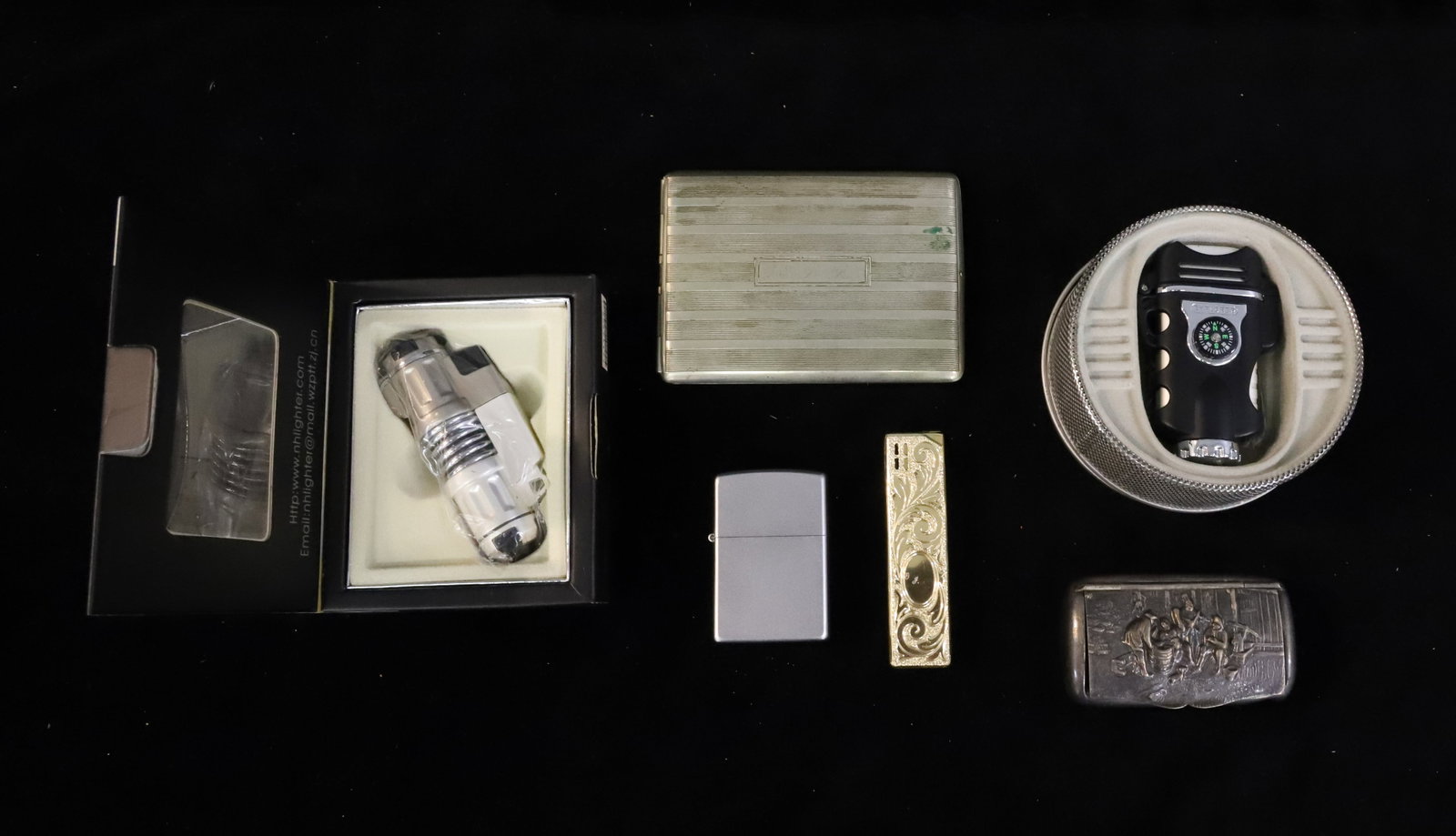 Cigarette Case, Lighters and Snuff Box (1 of 3)