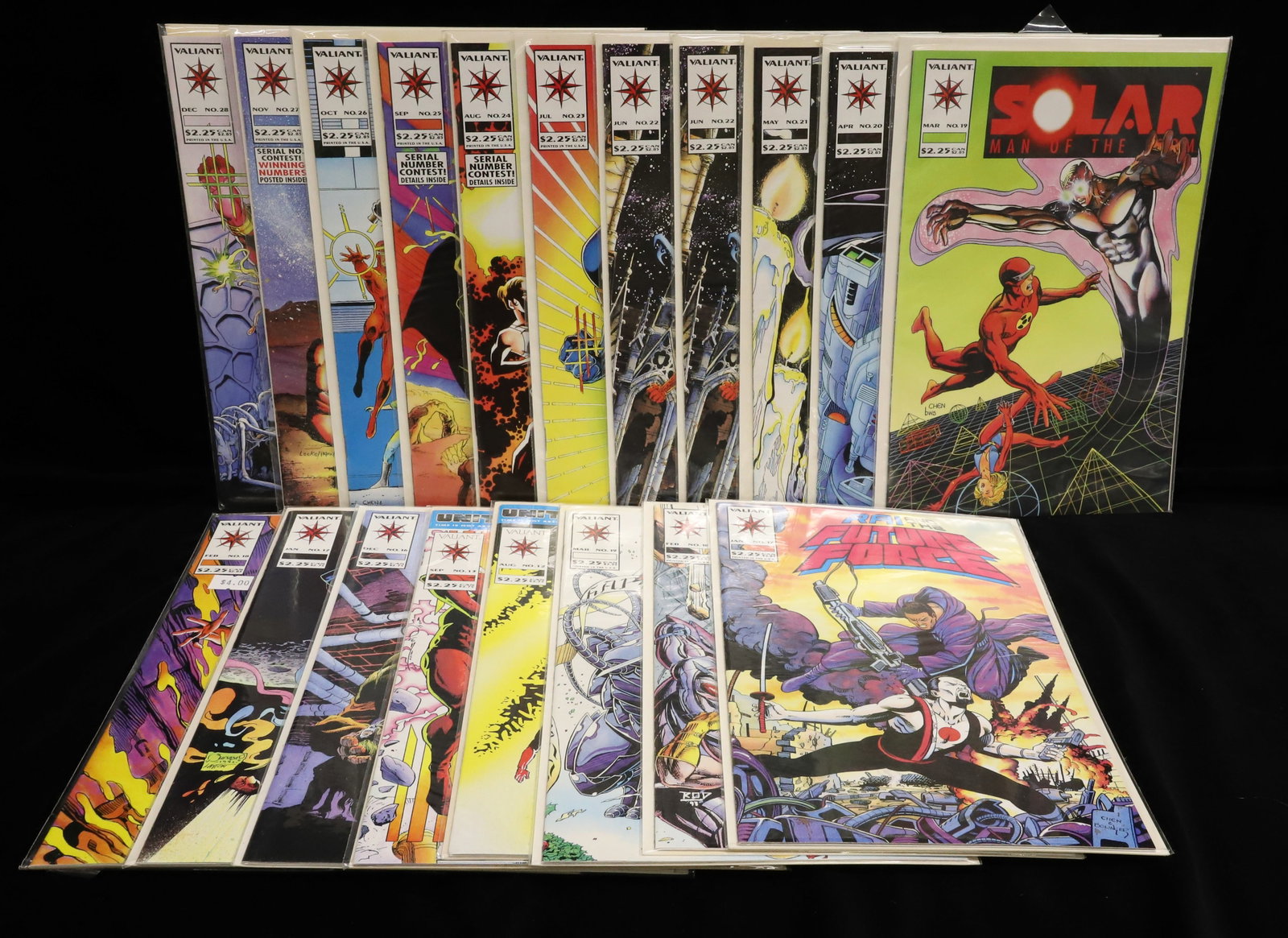 (19) Valiant comic books: (16) "Solar The Atom" & (3) "RAI and the Future Force" PLEASE READ CAREFULLY - ITEMS MUST BE PAID FOR THROUGH LIVE AUCTIONEERS OR WITH CASH OR CHECK IN PERSON - Terms for Purchasing and Shipping of