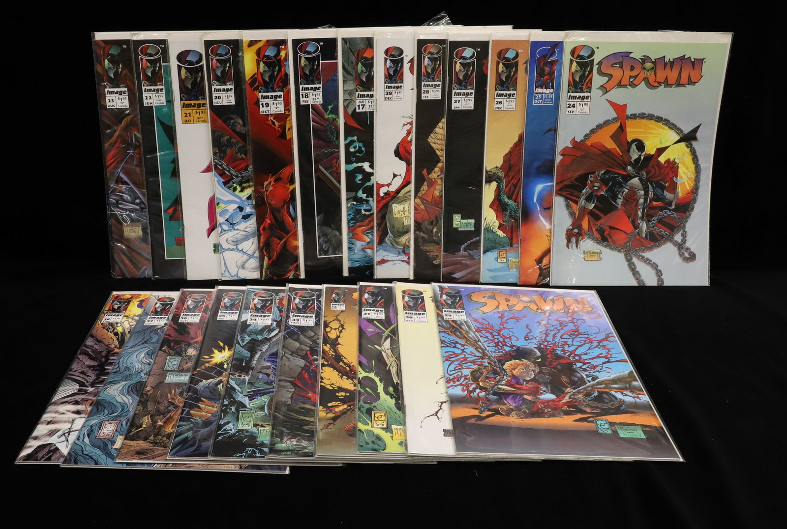 (23) Image comic books: Spawn by various artists (Tony Daniel, McFarlane and others) PLEASE READ CAREFULLY - ITEMS MUST BE PAID FOR THROUGH LIVE AUCTIONEERS OR WITH CASH OR CHECK IN PERSON - Terms for Purchasing and Shipping