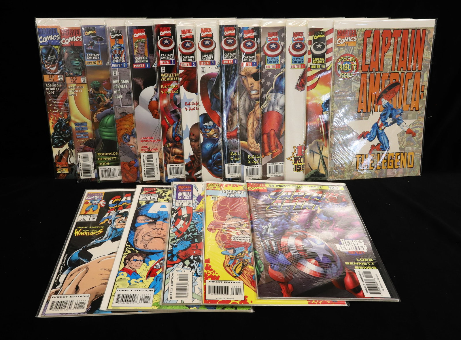 (19) Marvel comics comic books "Captain America": Various "Captain America" comics PLEASE READ CAREFULLY - ITEMS MUST BE PAID FOR THROUGH LIVE AUCTIONEERS OR WITH CASH OR CHECK IN PERSON - Terms for Purchasing and Shipping of Auction Items. Please