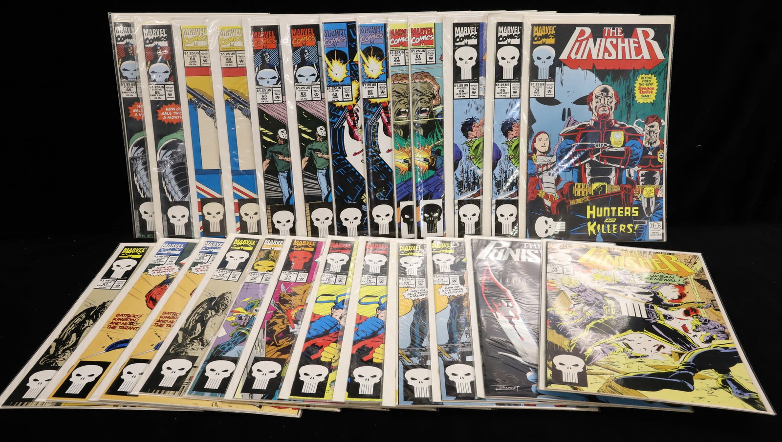 (25) Marvel Comics comic books "The Punisher": A better lot of "The Punisher" comics PLEASE READ CAREFULLY - ITEMS MUST BE PAID FOR THROUGH LIVE AUCTIONEERS OR WITH CASH OR CHECK IN PERSON - Terms for Purchasing and Shipping of Auction Items.