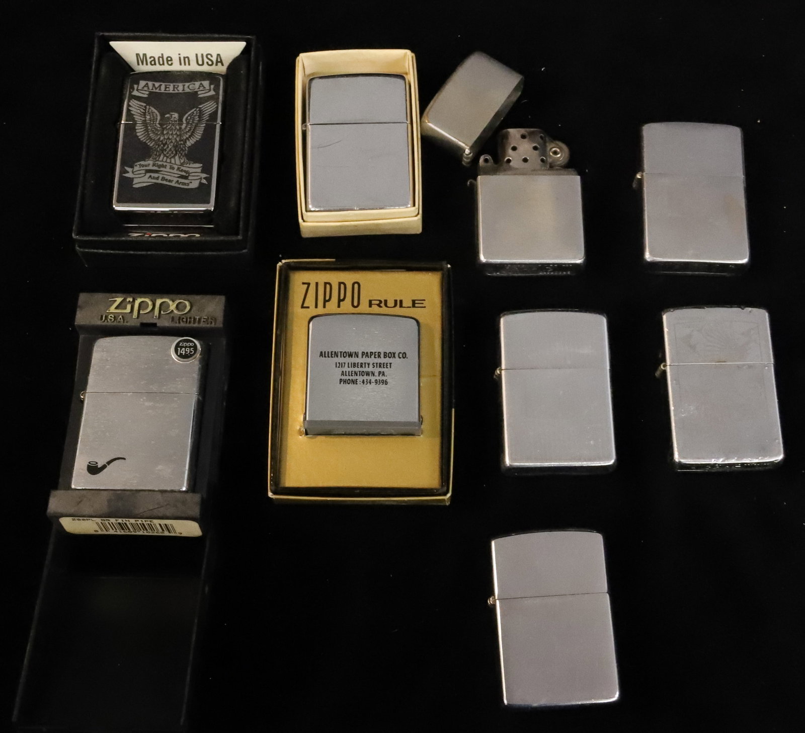 Lot of Zippo Lighters and Tape Rule (1 of 5)