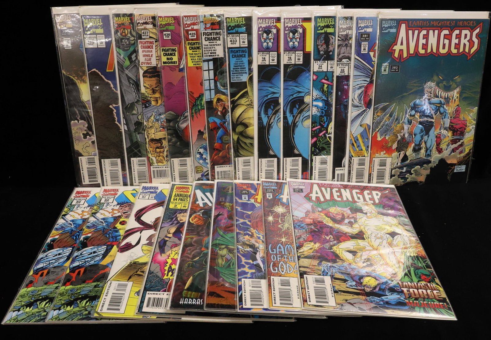 (23) Marvel comics comic books: Captain America, Avengers, Deathlock Doom, Excalibur ((2) Chromium Cover) PLEASE READ CAREFULLY - ITEMS MUST BE PAID FOR THROUGH LIVE AUCTIONEERS OR WITH CASH OR CHECK IN PERSON - Terms for Purchasing