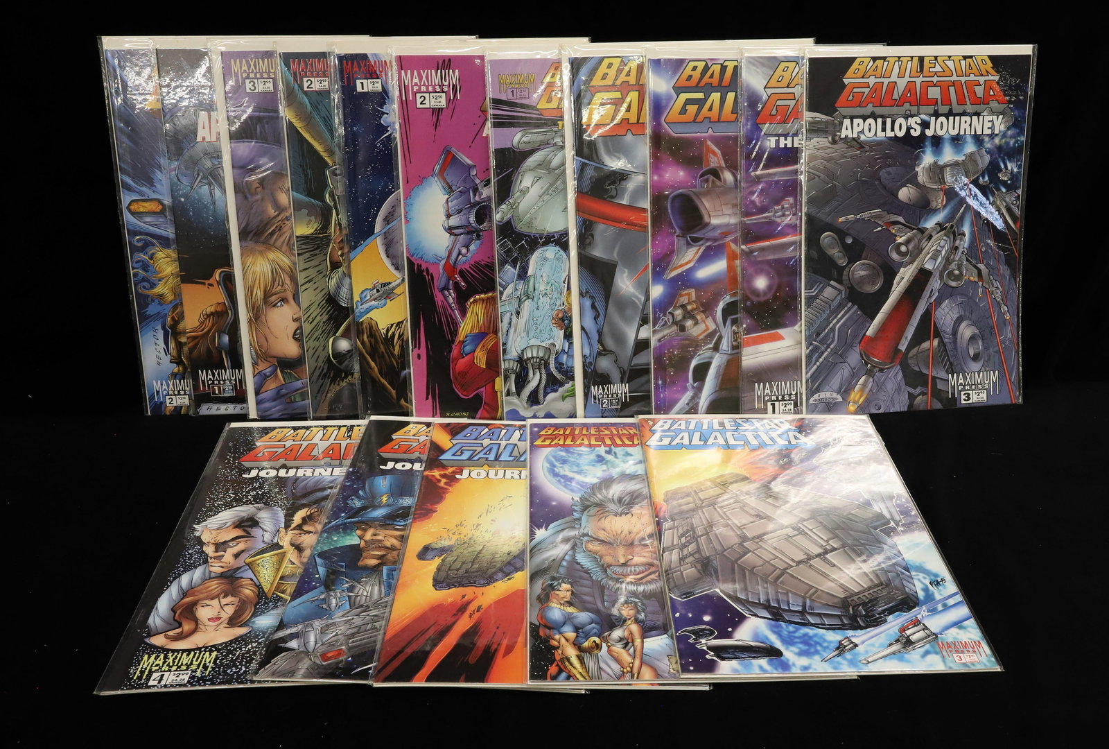 (16) Maximum Press comic books: Battlestar Galactica comics PLEASE READ CAREFULLY - ITEMS MUST BE PAID FOR THROUGH LIVE AUCTIONEERS OR WITH CASH OR CHECK IN PERSON - Terms for Purchasing and Shipping of Auction Items. Please read