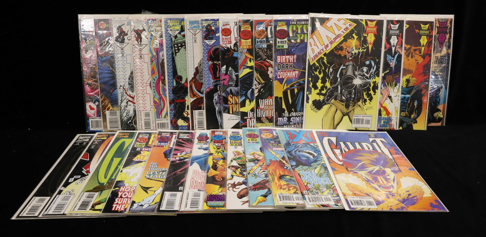 (29) Marvel comics comic books.: Night Thrasher, "Blaze", "Gambit", and other comics PLEASE READ CAREFULLY - ITEMS MUST BE PAID FOR THROUGH LIVE AUCTIONEERS OR WITH CASH OR CHECK IN PERSON - Terms for Purchasing and Shipping of