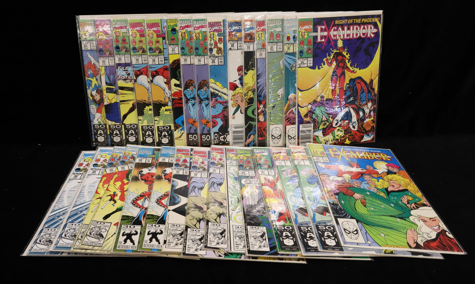 (30) Marvel comics comics books "Excalibur": Large lot of "Excalibur" comics PLEASE READ CAREFULLY - ITEMS MUST BE PAID FOR THROUGH LIVE AUCTIONEERS OR WITH CASH OR CHECK IN PERSON - Terms for Purchasing and Shipping of Auction Items. Please