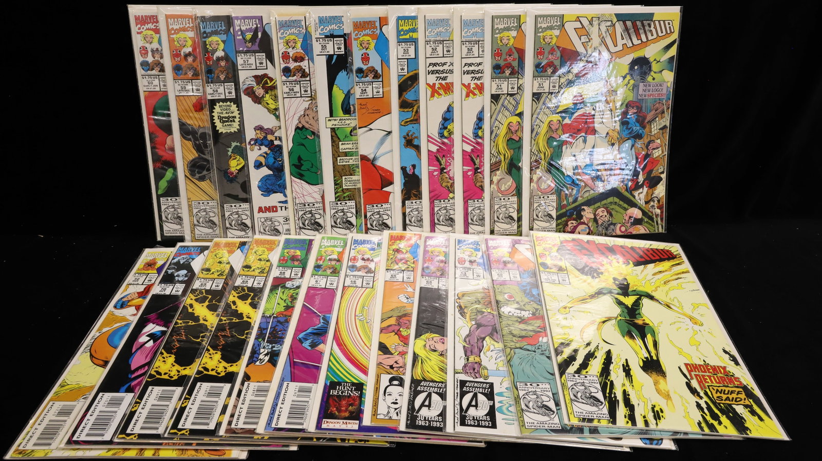 (24) Marvel comics comic books "Excalibur": Various "Excalibur" comics PLEASE READ CAREFULLY - ITEMS MUST BE PAID FOR THROUGH LIVE AUCTIONEERS OR WITH CASH OR CHECK IN PERSON - Terms for Purchasing and Shipping of Auction Items. Please read