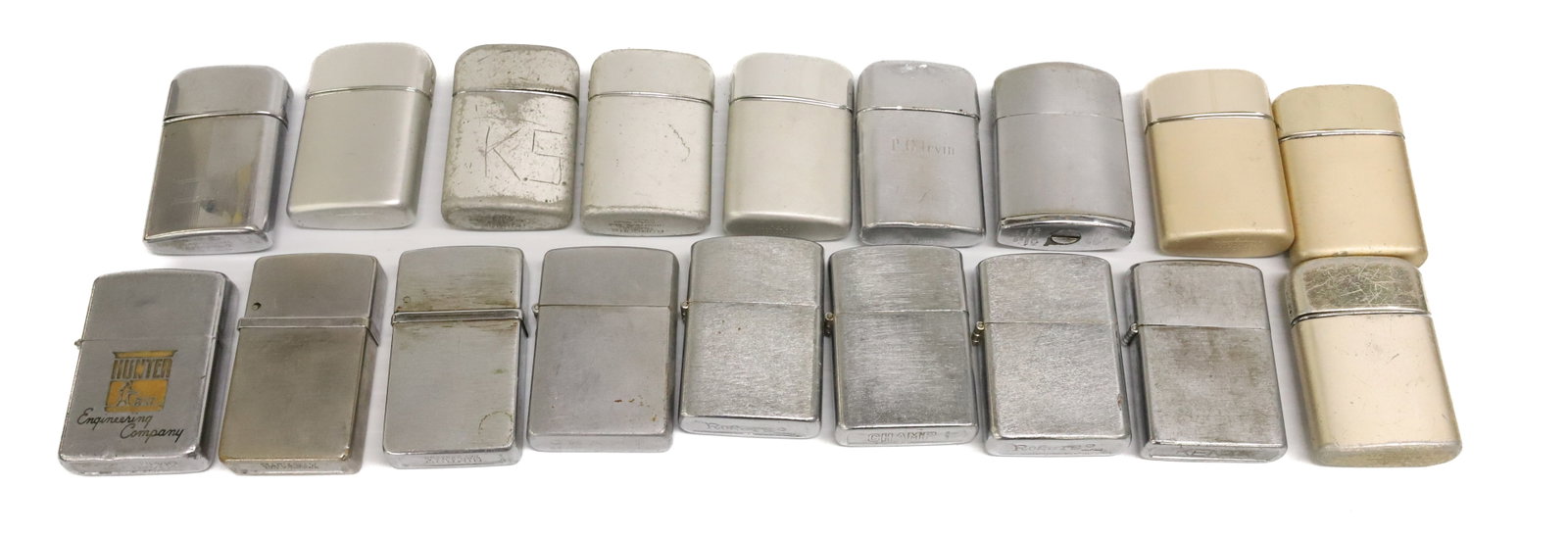 (18) Vintage Lighters: Various Manufacturers including: Ronson, Kent, Barlow, Nimrod, Champ and Rogers. PLEASE READ CAREFULLY - ITEMS MUST BE PAID FOR THROUGH LIVE AUCTIONEERS OR WITH CASH OR CHECK IN PERSON - Terms for