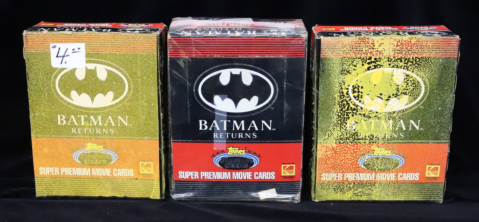 Lot of (3) Topps Batman Returns Trading Cards: (3) Full boxes with unopened packs. PLEASE READ CAREFULLY - ITEMS MUST BE PAID FOR THROUGH LIVE AUCTIONEERS OR WITH CASH OR CHECK IN PERSON - Terms for Purchasing and Shipping of Auction Items. Please