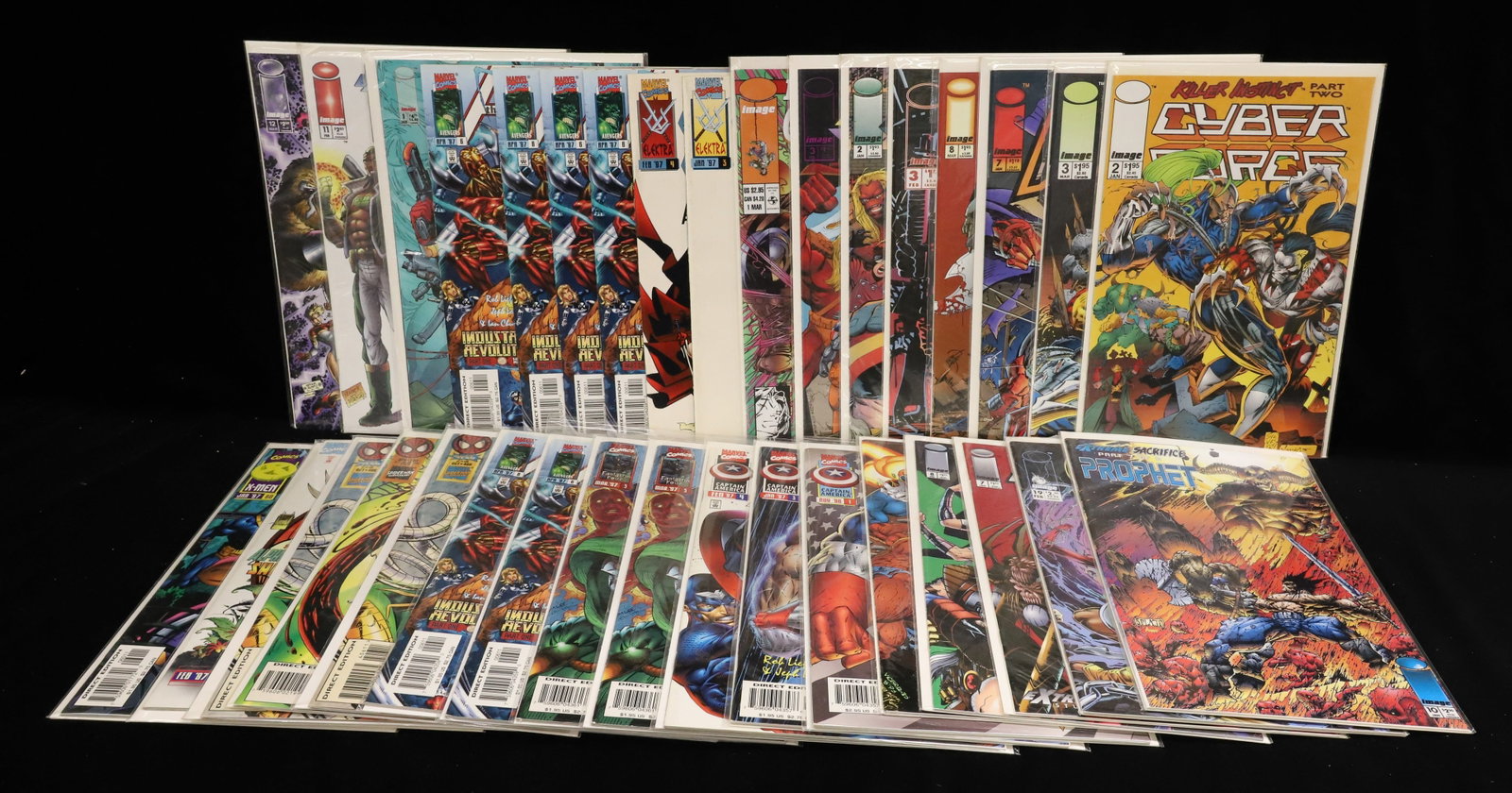 (34) Marvel comics (Direct Edition) comic books and Image comic books. (1 of 8)