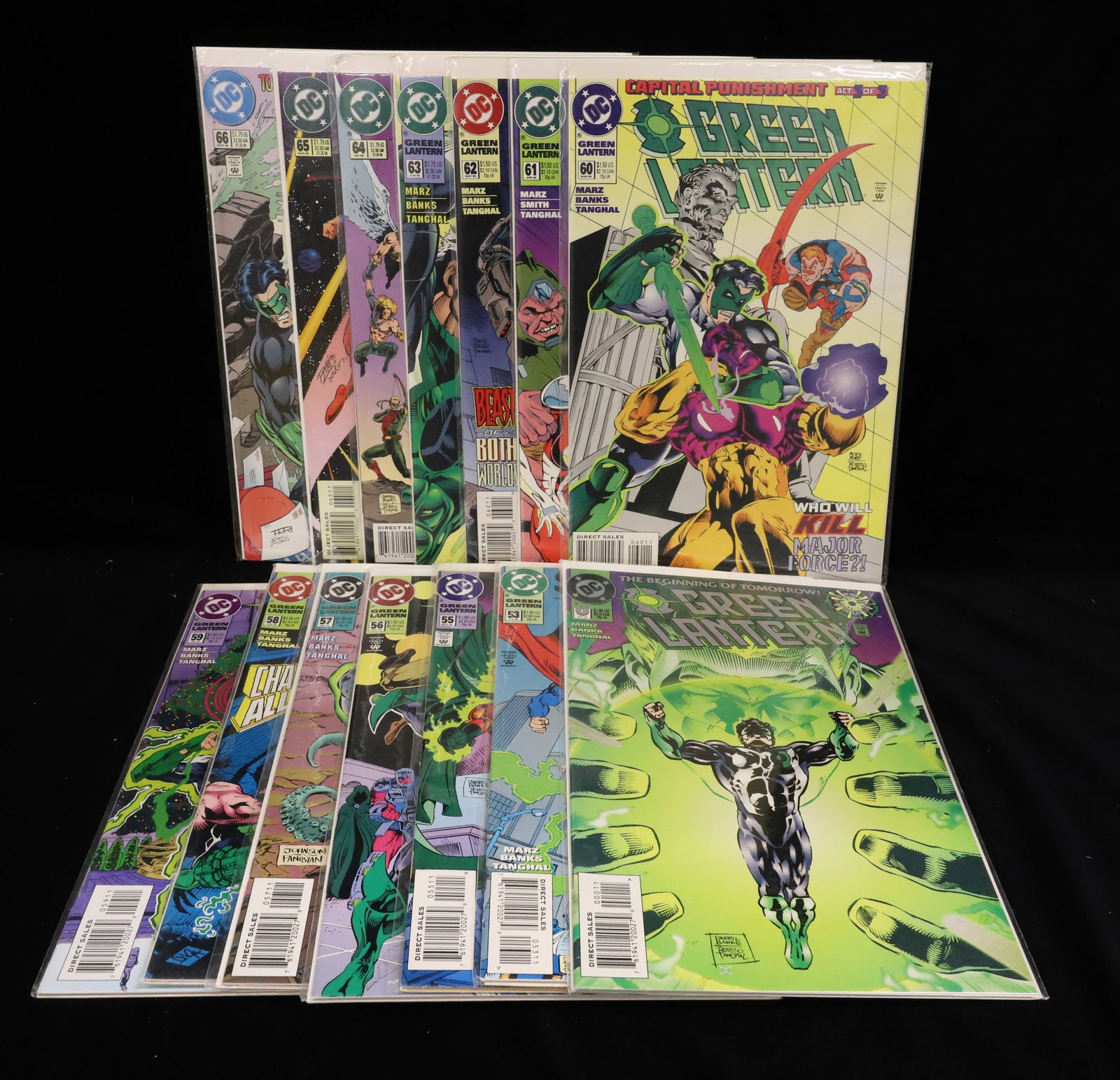 (14) DC comics comic books "The Green Lantern": Lot of various "Green Lantern" comics PLEASE READ CAREFULLY - ITEMS MUST BE PAID FOR THROUGH LIVE AUCTIONEERS OR WITH CASH OR CHECK IN PERSON - Terms for Purchasing and Shipping of Auction Items.