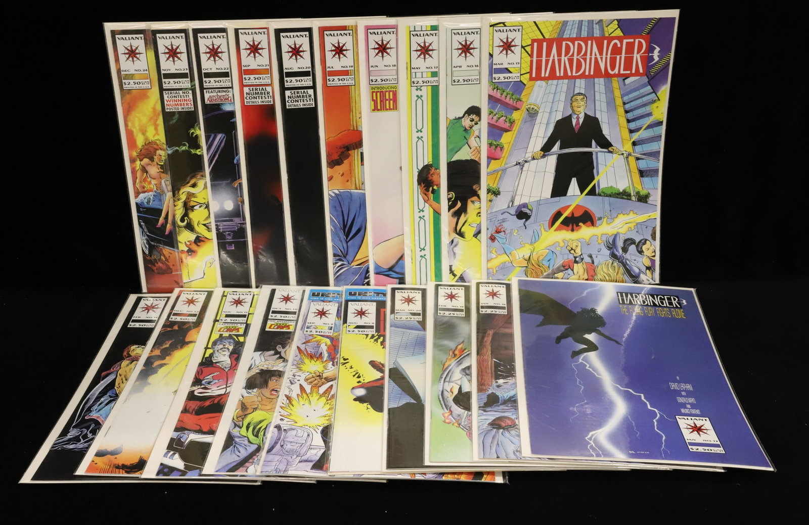 (20) Valiant comics comic books "Harbinger": (17) "Harbinger" and (3) "Eternal Warrior" comics PLEASE READ CAREFULLY - ITEMS MUST BE PAID FOR THROUGH LIVE AUCTIONEERS OR WITH CASH OR CHECK IN PERSON - Terms for Purchasing and Shipping of
