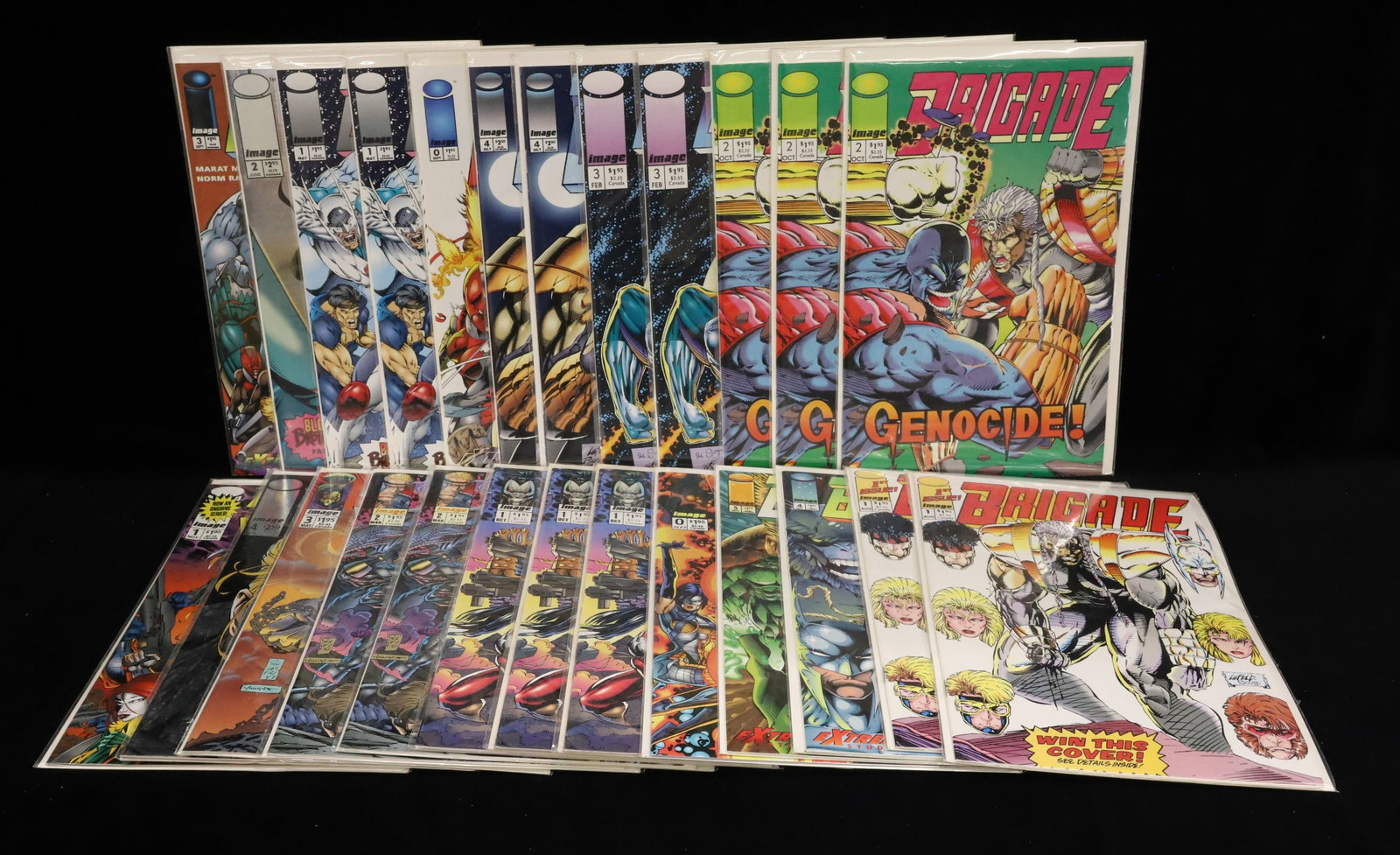 (25) Image Comics comic books: (9) "Cyber Force" and (16) "Brigade" comics PLEASE READ CAREFULLY - ITEMS MUST BE PAID FOR THROUGH LIVE AUCTIONEERS OR WITH CASH OR CHECK IN PERSON - Terms for Purchasing and Shipping of Auction
