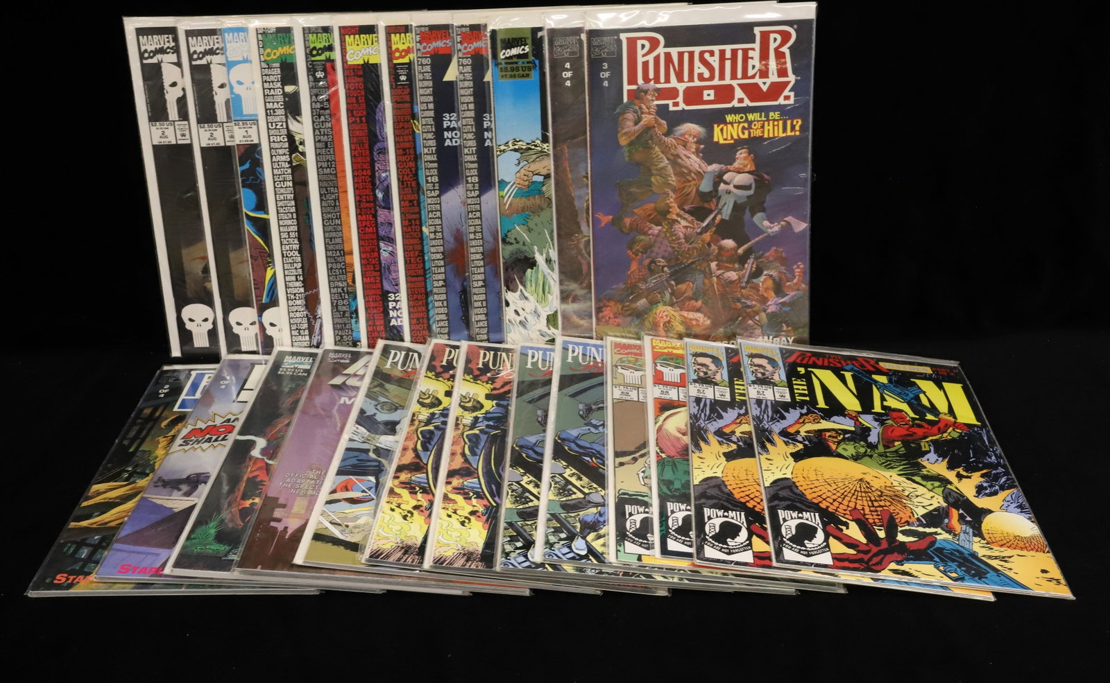 (25) Marvel Comics comic books: Large lot of "Punisher" comics from Marvel Comics PLEASE READ CAREFULLY - ITEMS MUST BE PAID FOR THROUGH LIVE AUCTIONEERS OR WITH CASH OR CHECK IN PERSON - Terms for Purchasing and Shipping of