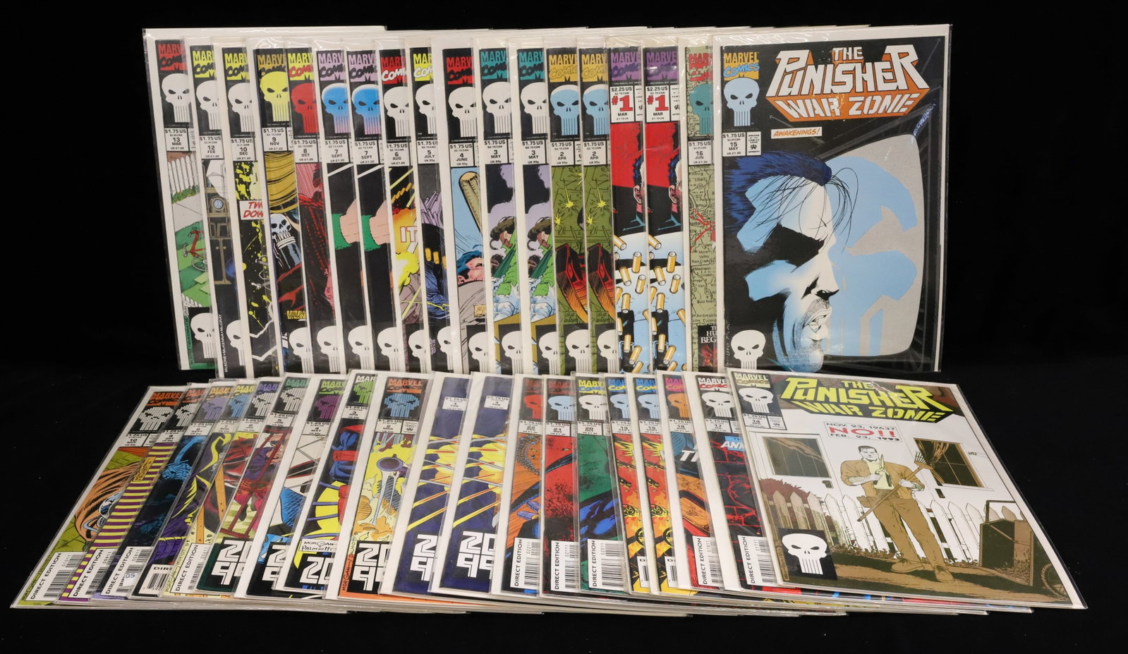 (37) Marvel Comics comic books: Large lot of "The Punisher" comics PLEASE READ CAREFULLY - ITEMS MUST BE PAID FOR THROUGH LIVE AUCTIONEERS OR WITH CASH OR CHECK IN PERSON - Terms for Purchasing and Shipping of Auction Items. Please