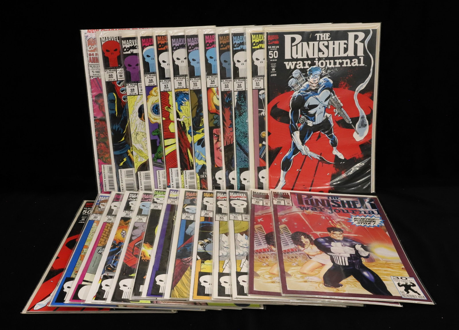 (25) Marvel Comics comic books: The Punisher (War Journal) comics PLEASE READ CAREFULLY - ITEMS MUST BE PAID FOR THROUGH LIVE AUCTIONEERS OR WITH CASH OR CHECK IN PERSON - Terms for Purchasing and Shipping of Auction Items. Please