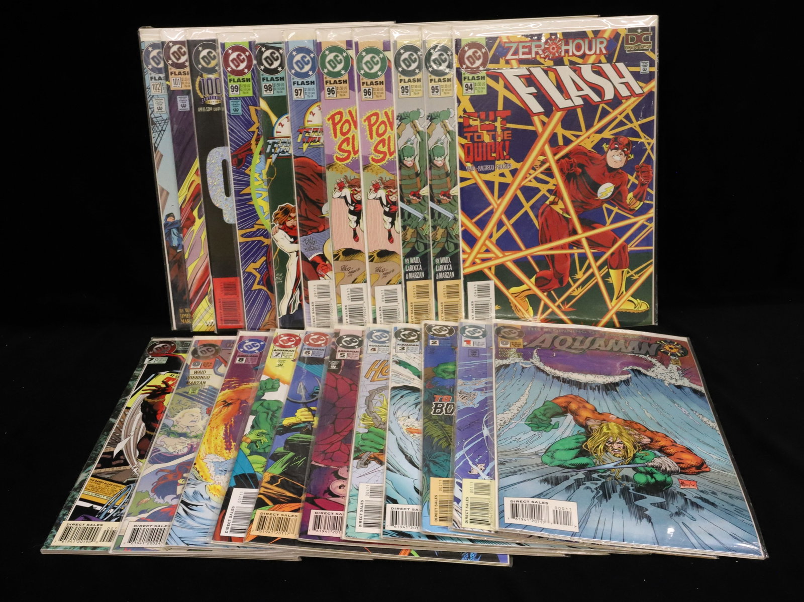 (22) DC comics comic books "Superman": (8) "Aquaman" and (14) "Flash" comics PLEASE READ CAREFULLY - ITEMS MUST BE PAID FOR THROUGH LIVE AUCTIONEERS OR WITH CASH OR CHECK IN PERSON - Terms for Purchasing and Shipping of Auction Items. Plea