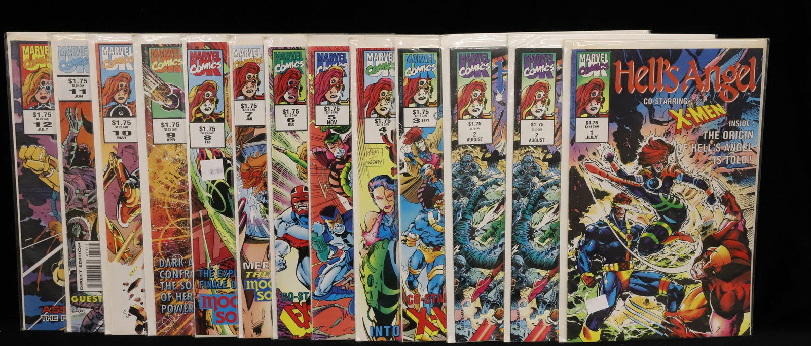 (13) Marvel Comics comic books: Hell's Angel and "Dark Angel" comics PLEASE READ CAREFULLY - ITEMS MUST BE PAID FOR THROUGH LIVE AUCTIONEERS OR WITH CASH OR CHECK IN PERSON - Terms for Purchasing and Shipping of Auction Items.