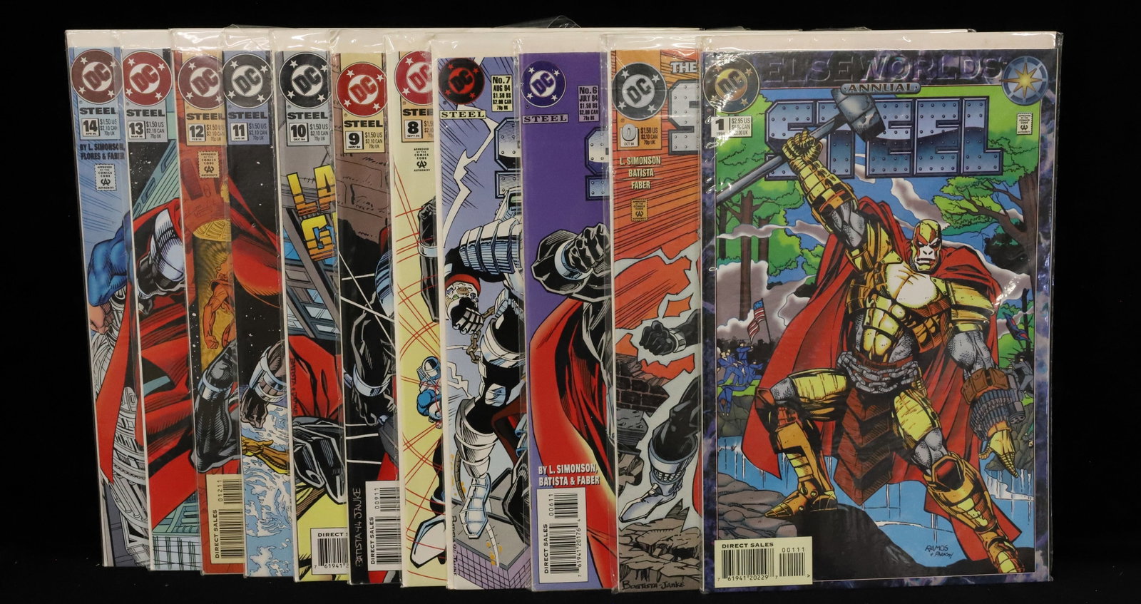 (11) DC Comics comic books: Steel comics from DC Comics PLEASE READ CAREFULLY - ITEMS MUST BE PAID FOR THROUGH LIVE AUCTIONEERS OR WITH CASH OR CHECK IN PERSON - Terms for Purchasing and Shipping of Auction Items. Please read ca