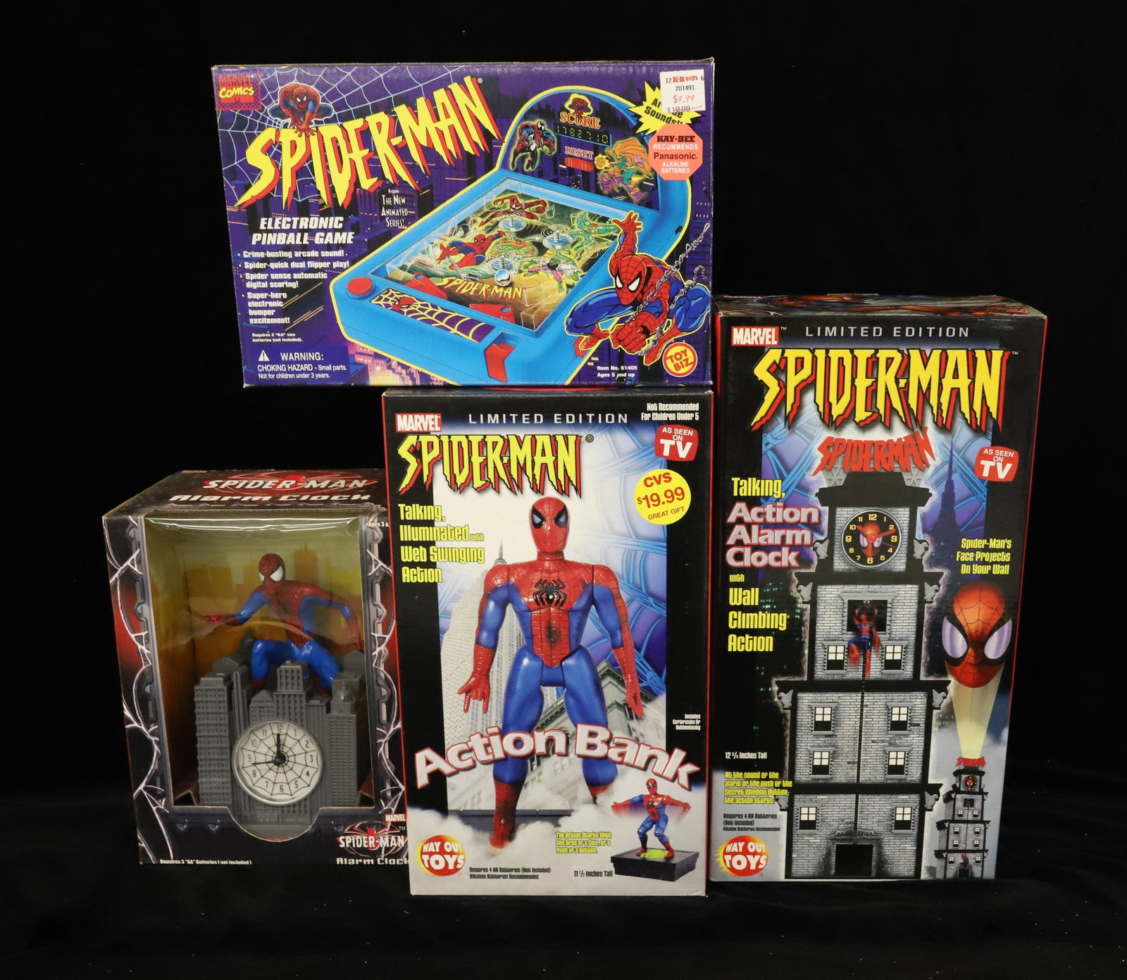 Lot of Spiderman Clocks, Game, Bank (1 of 3)