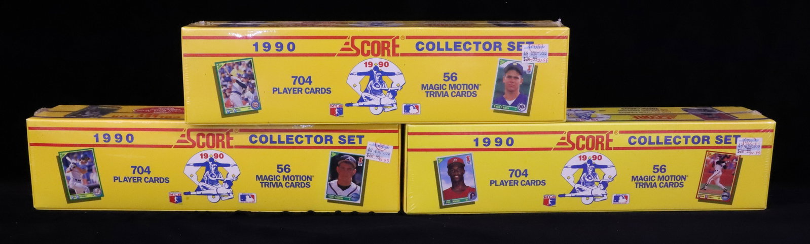 (3) 1990 Score Baseball Card Sets: Unopened. PLEASE READ CAREFULLY - ITEMS MUST BE PAID FOR THROUGH LIVE AUCTIONEERS OR WITH CASH OR CHECK IN PERSON - Terms for Purchasing and Shipping of Auction Items. Please read carefully before bid