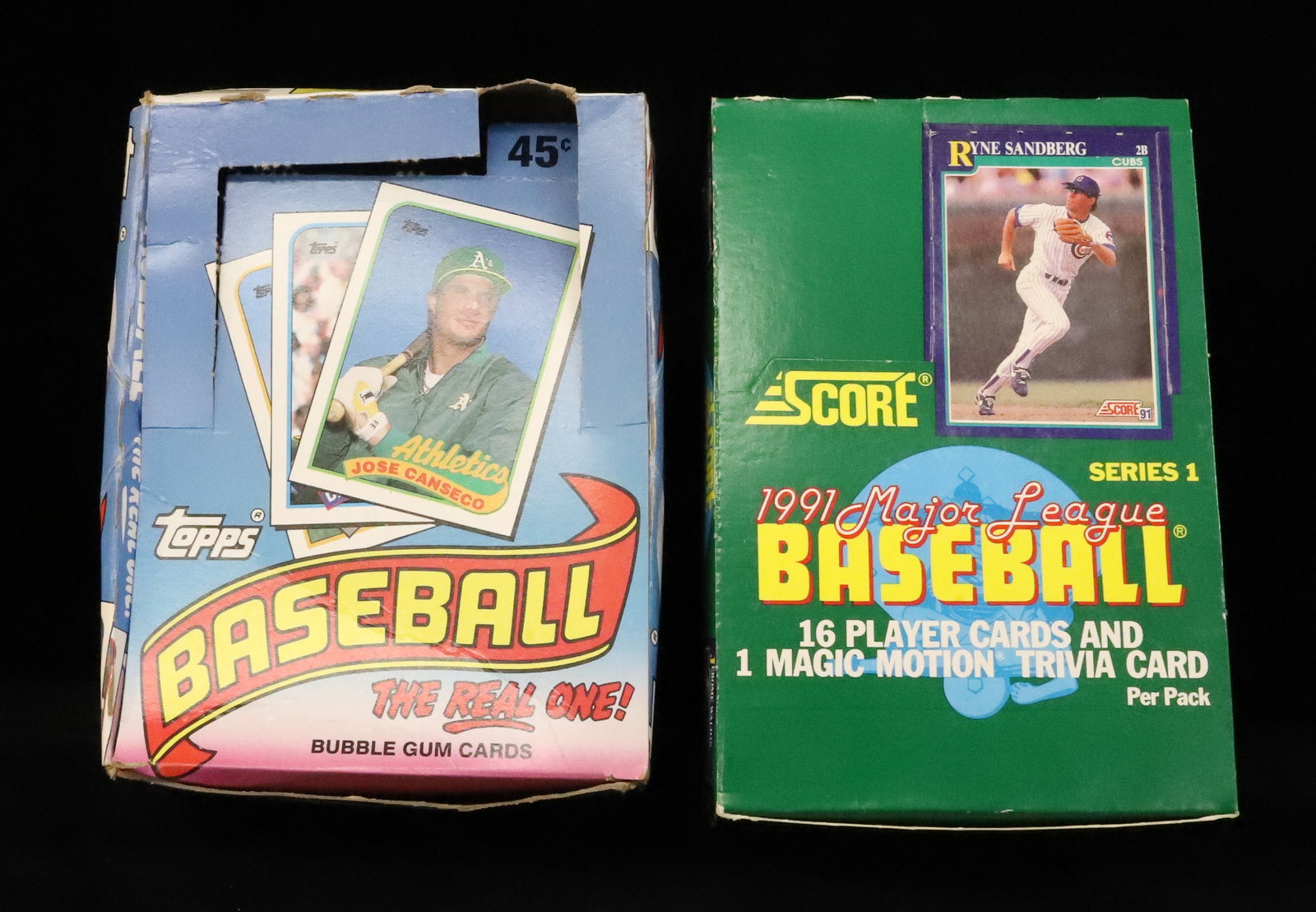 1989 Topps and 1991 Score Unopened Baseball Card Packs: (16) 1989 Baseball Cards. (36) Score packs (one opened). PLEASE READ CAREFULLY - ITEMS MUST BE PAID FOR THROUGH LIVE AUCTIONEERS OR WITH CASH OR CHECK IN PERSON - Terms for Purchasing and Shipping of 