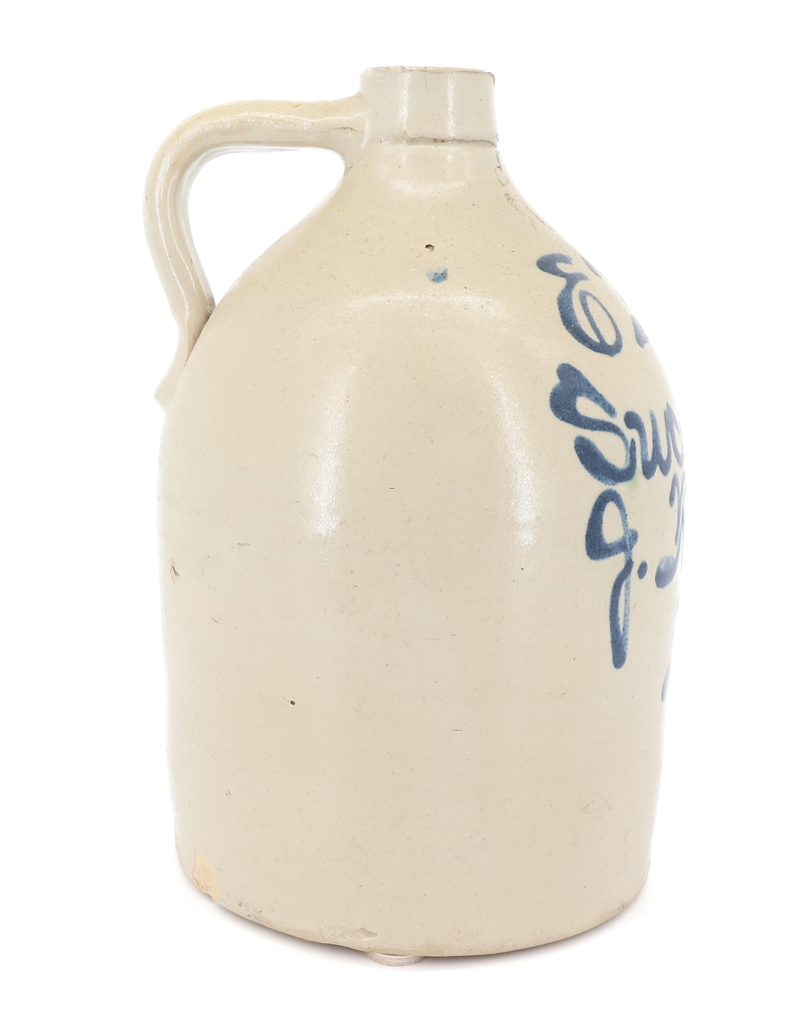 PATERSON, NJ BLUE SCRIPT ADVERTISING JUG - 2