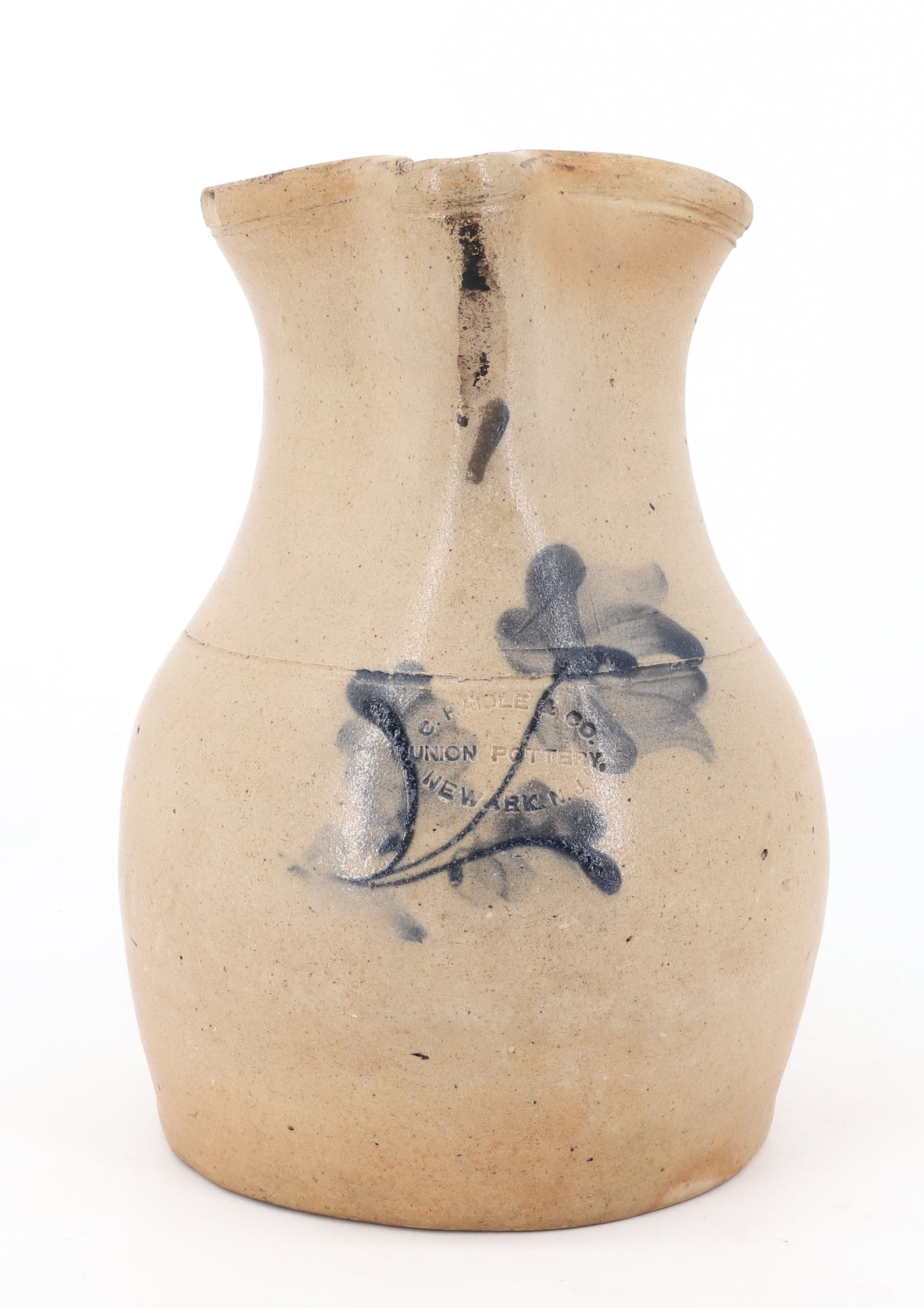 UNION POTTERY DECORATED STONEWARE PITCHER (1 of 7)