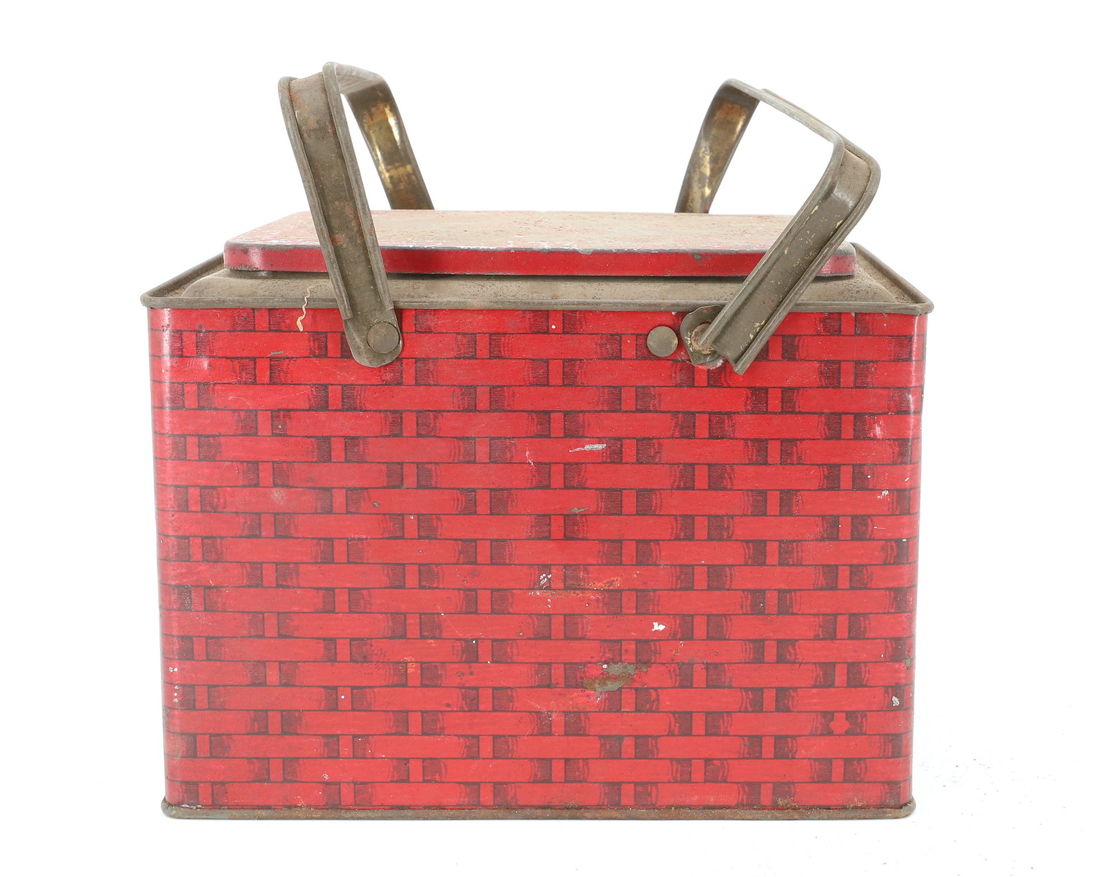 TIGER TOBACCO ADV,. TIN: TIN LITHO IN SHAPE OF PICNIC BASKET - 8" L PLEASE READ CAREFULLY - ITEMS MUST BE PAID FOR THROUGH LIVE AUCTIONEERS OR WITH CASH OR CHECK IN PERSON - Terms for Purchasing and Shipping of Auction
