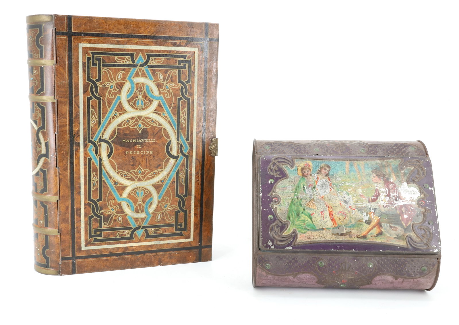 (2) TIN LITHO BISCUIT TINS (1 of 7)