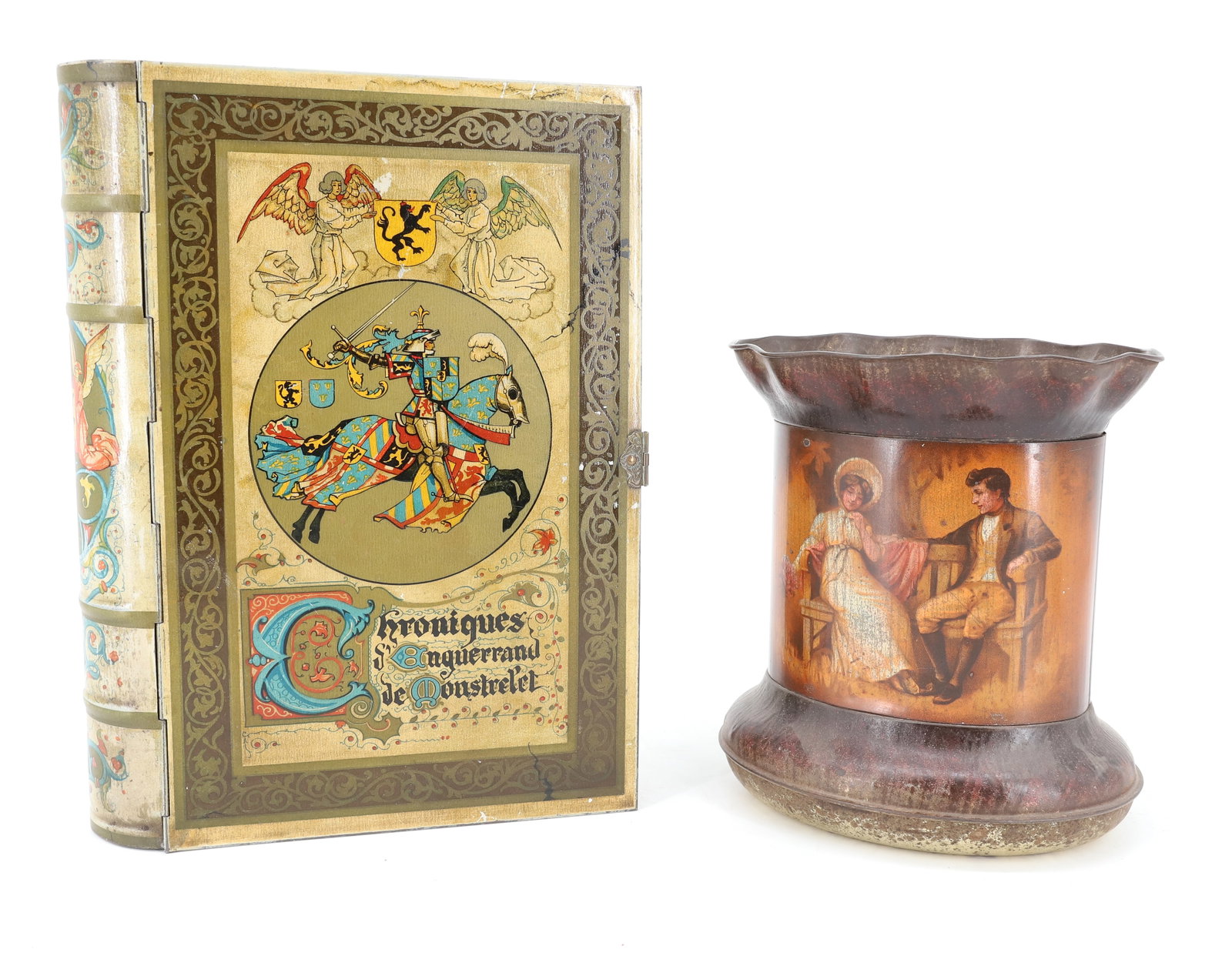 (2) TIN LITHO BISCUIT TINS (1 of 7)