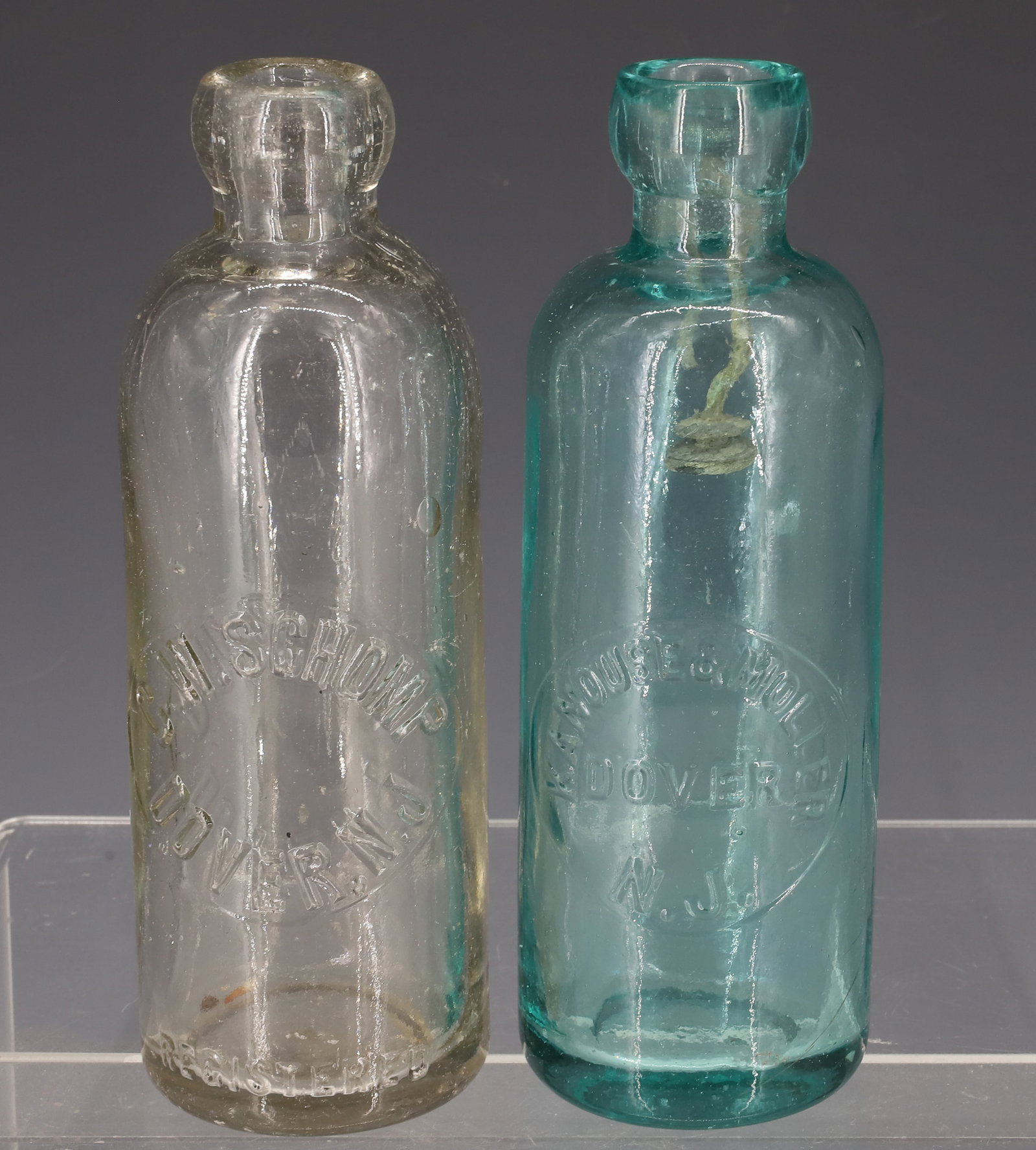 (4) DOVER, NJ BOTTLES - 2