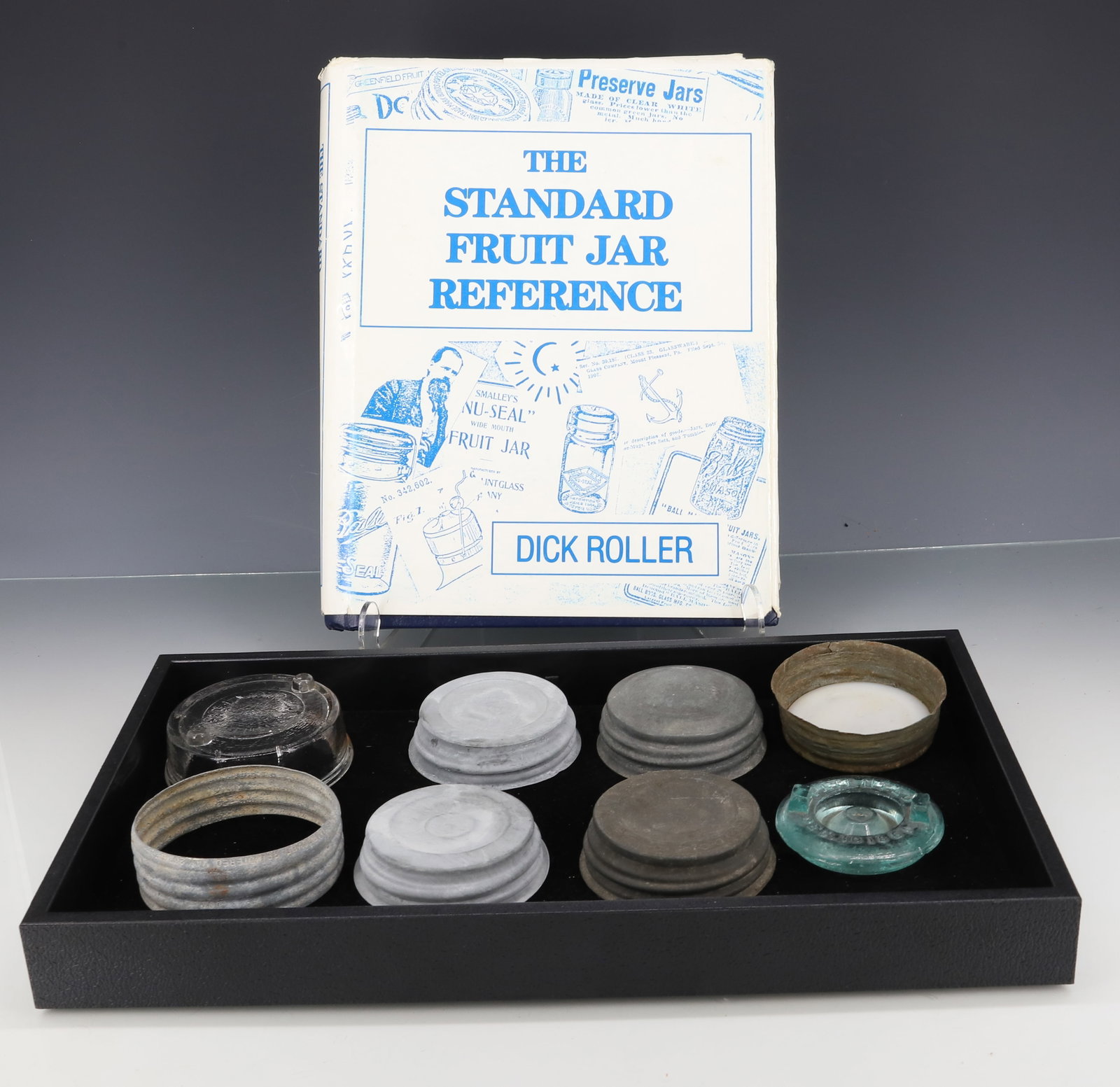 LOT OF FRUIT JAR LIDS AND REFERENCE BOOK (1 of 4)