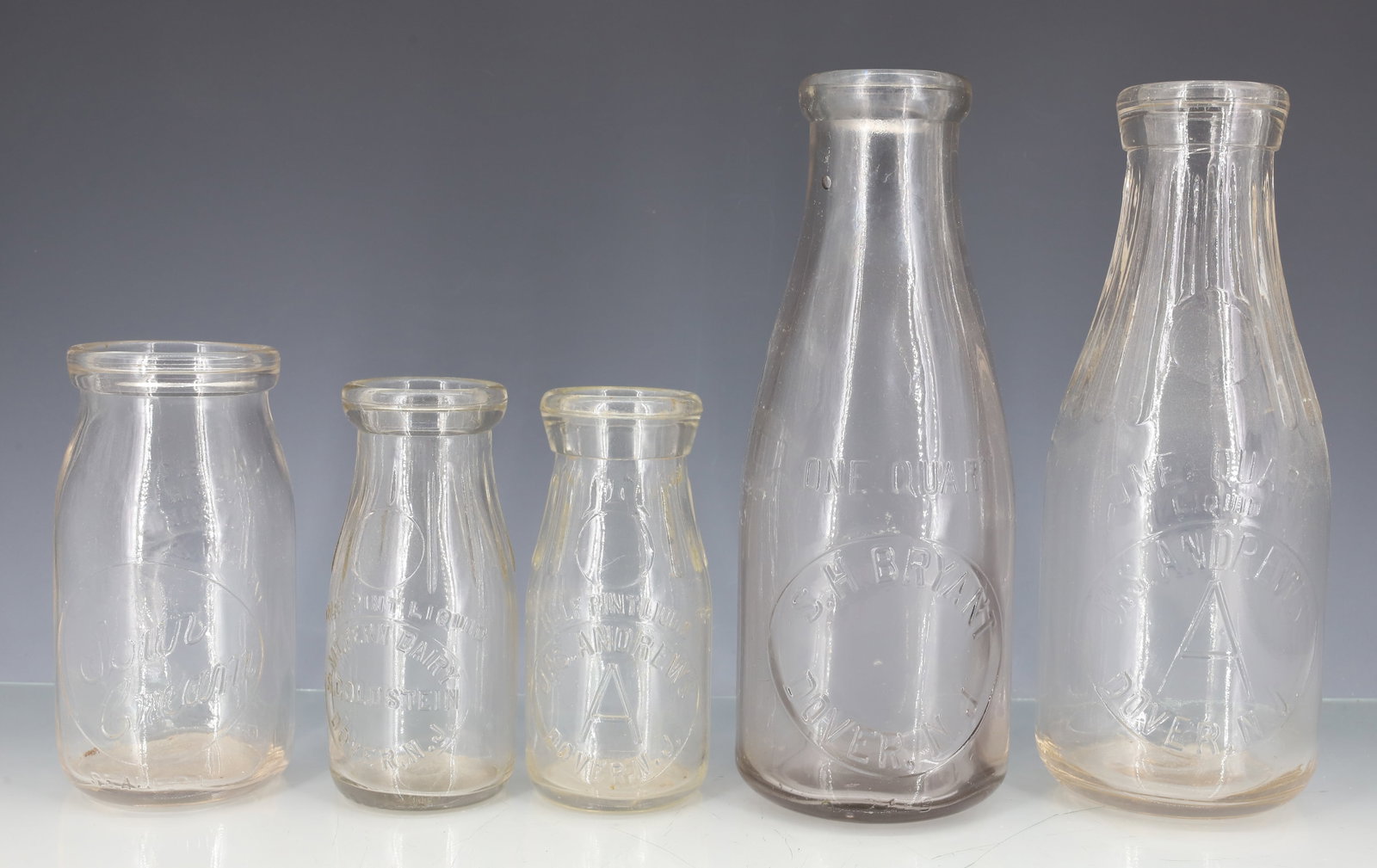 LOT OF DOVER, NJ MILK BOTTLES (1 of 4)