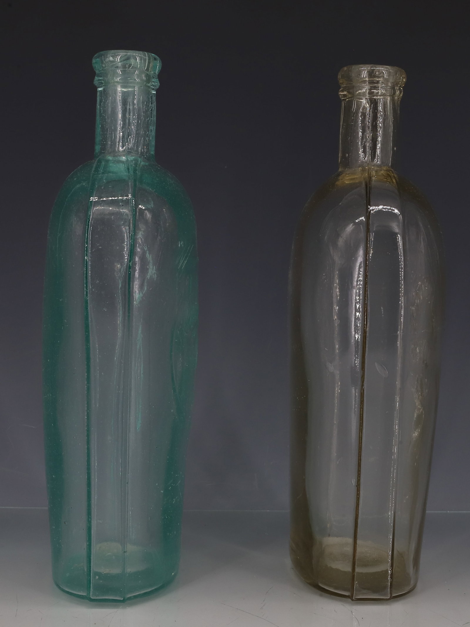 (2) DOVER, NJ FLASKS - 2