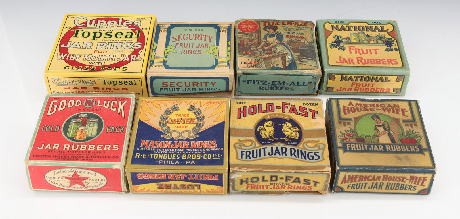 LOT OF VARIOUS BRAND JAR RINGS: (8) DIFFERENT BRANDS IN ORIGINAL BOXES PLEASE READ CAREFULLY - ITEMS MUST BE PAID FOR THROUGH LIVE AUCTIONEERS OR WITH CASH OR CHECK IN PERSON - Terms for Purchasing and Shipping of Auction Items.