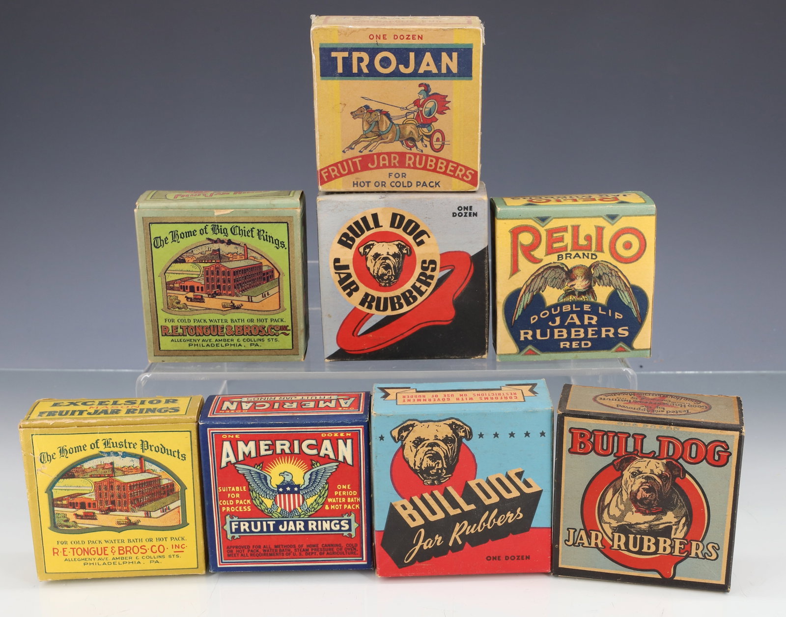 LOT OF VARIOUS BRAND JAR RINGS: (8) DIFFERENT BRANDS IN ORIGINAL BOXES PLEASE READ CAREFULLY - ITEMS MUST BE PAID FOR THROUGH LIVE AUCTIONEERS OR WITH CASH OR CHECK IN PERSON - Terms for Purchasing and Shipping of Auction Items.